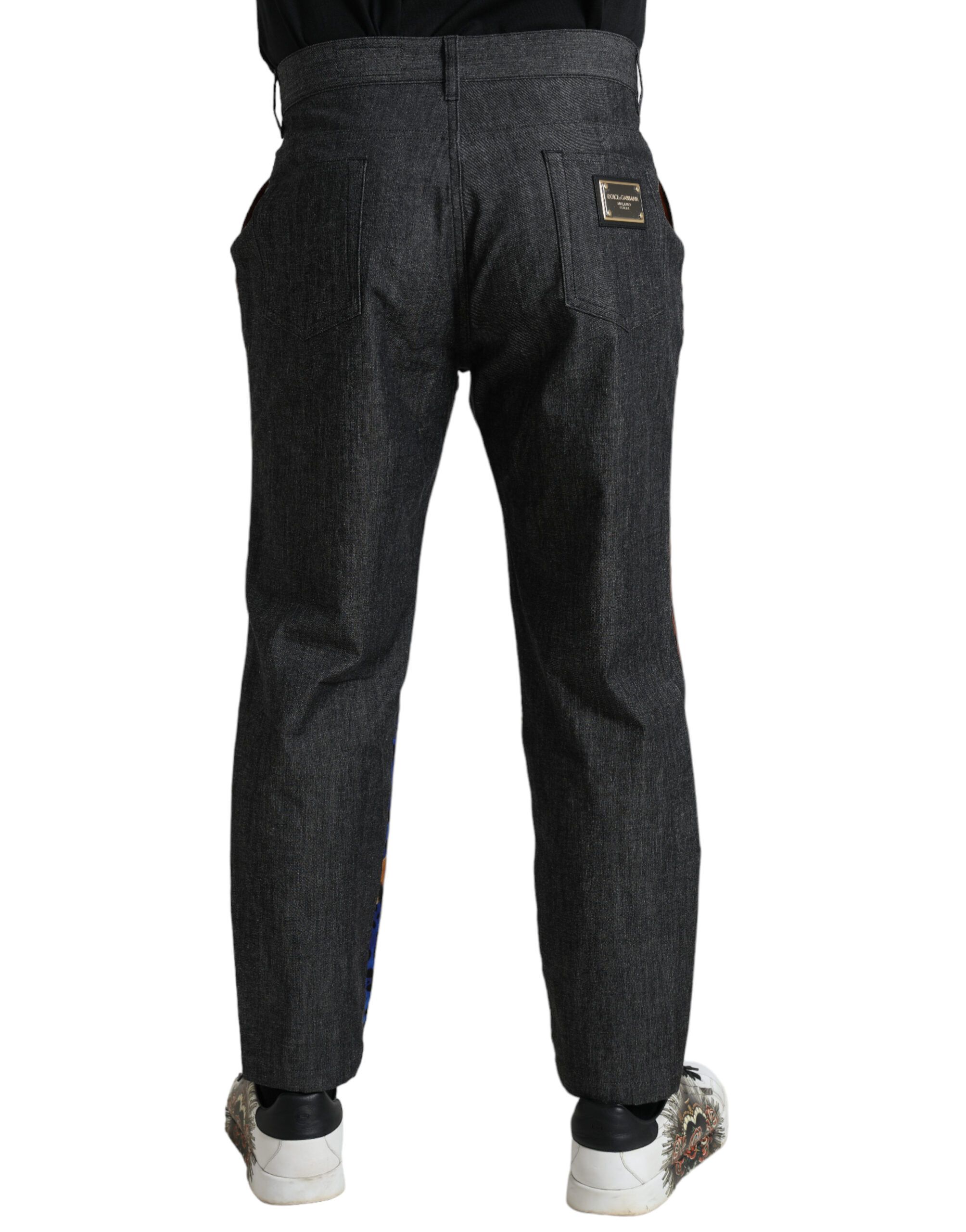 Tiger Cotton Loose Denim Men's Jeans - Dolce & Gabbana - Modalova