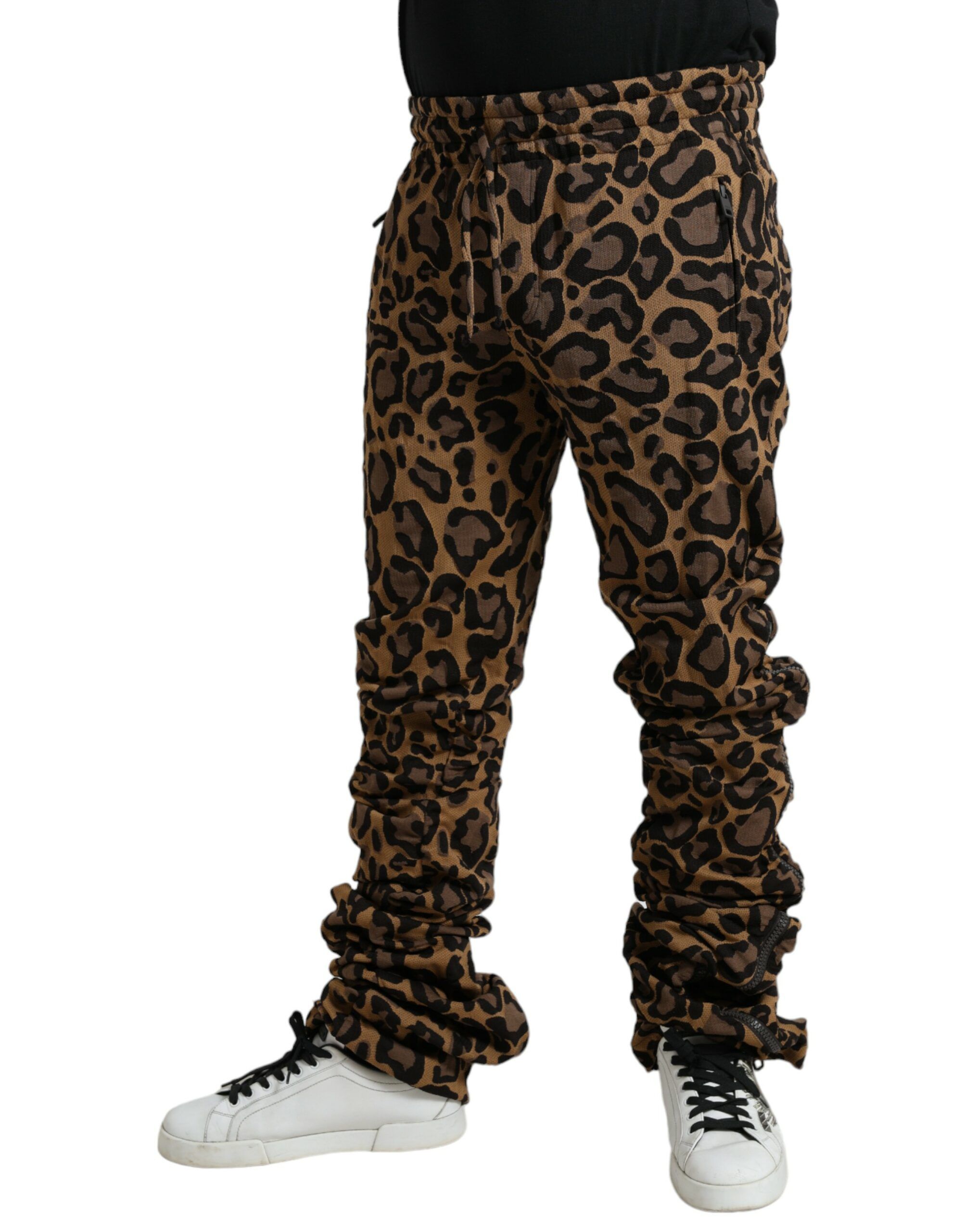 Leopard Jacquard Jogger Men's Pants - Dolce & Gabbana - Modalova