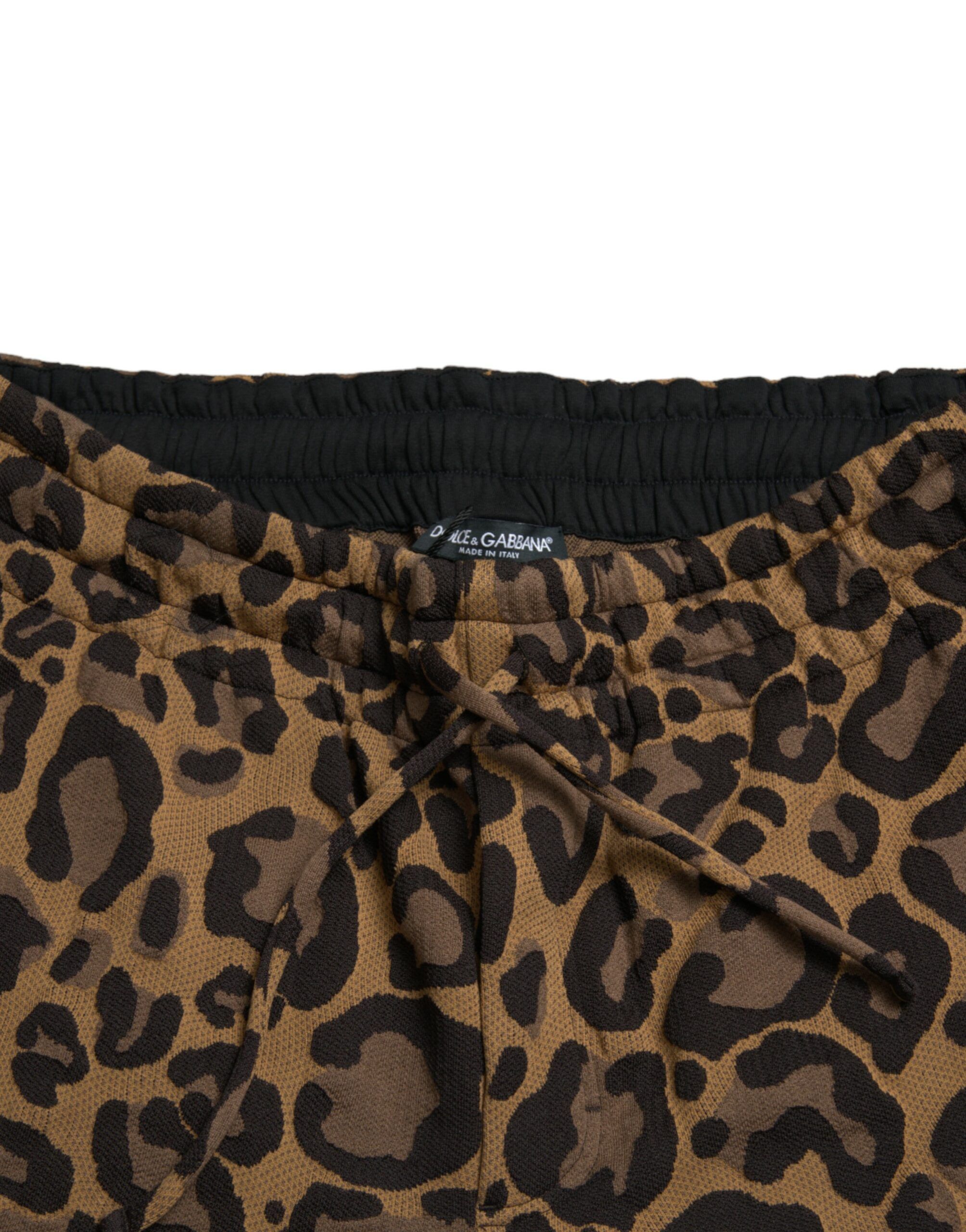 Leopard Jacquard Jogger Men's Pants - Dolce & Gabbana - Modalova