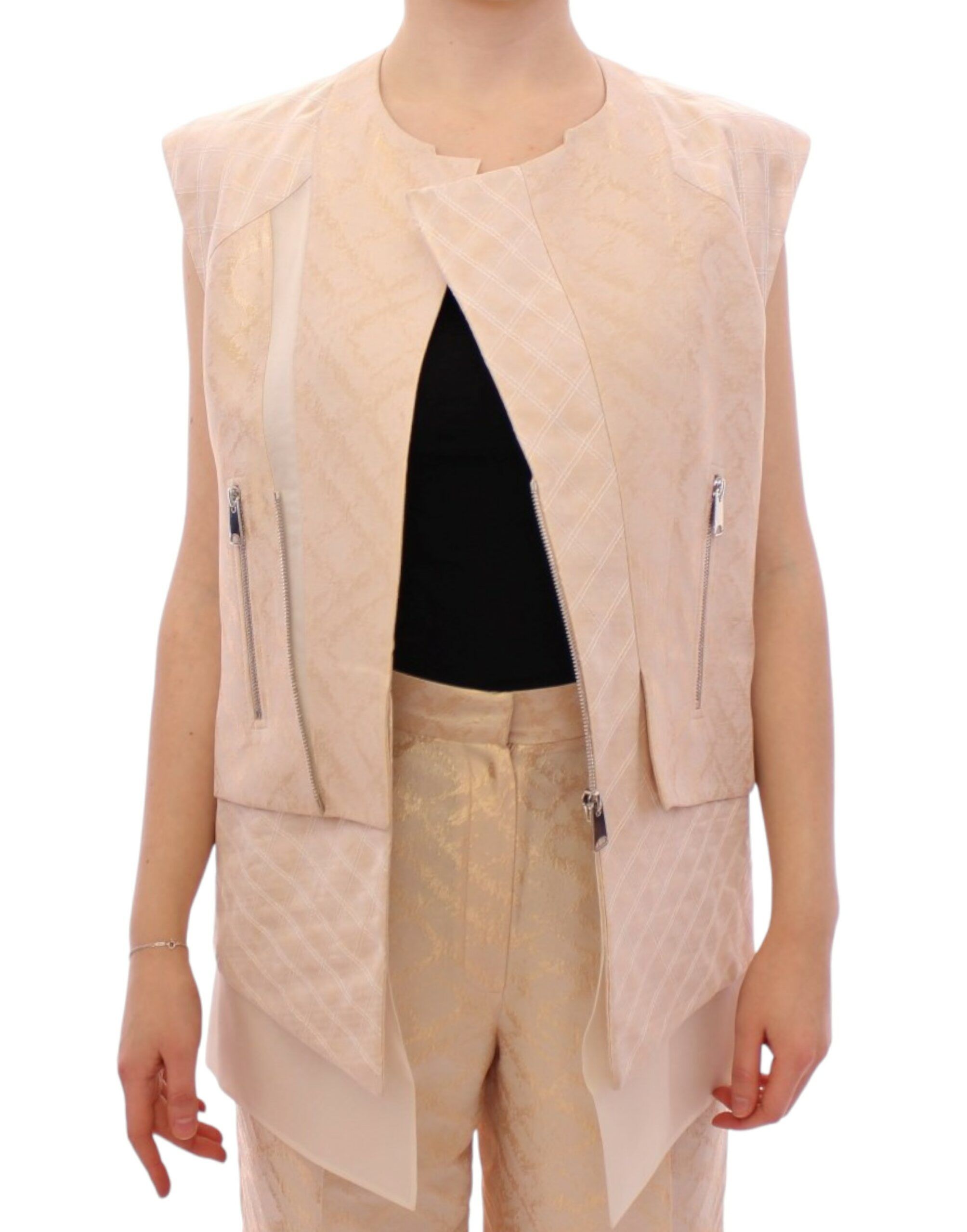 Brocade sleeveless Women's jacket - Zeyneptosun - Modalova