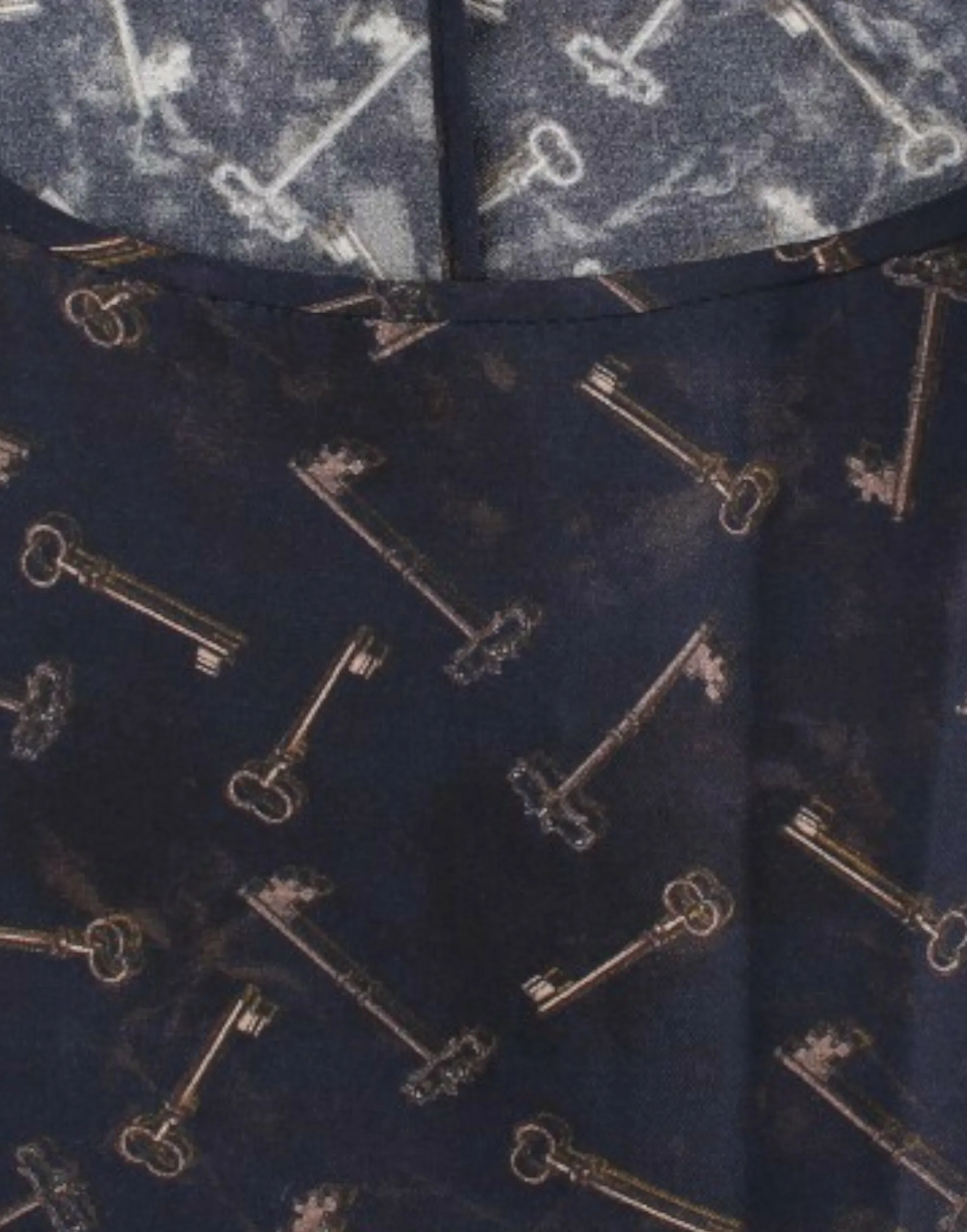 Gold key print silk Women's blouse - Dolce & Gabbana - Modalova