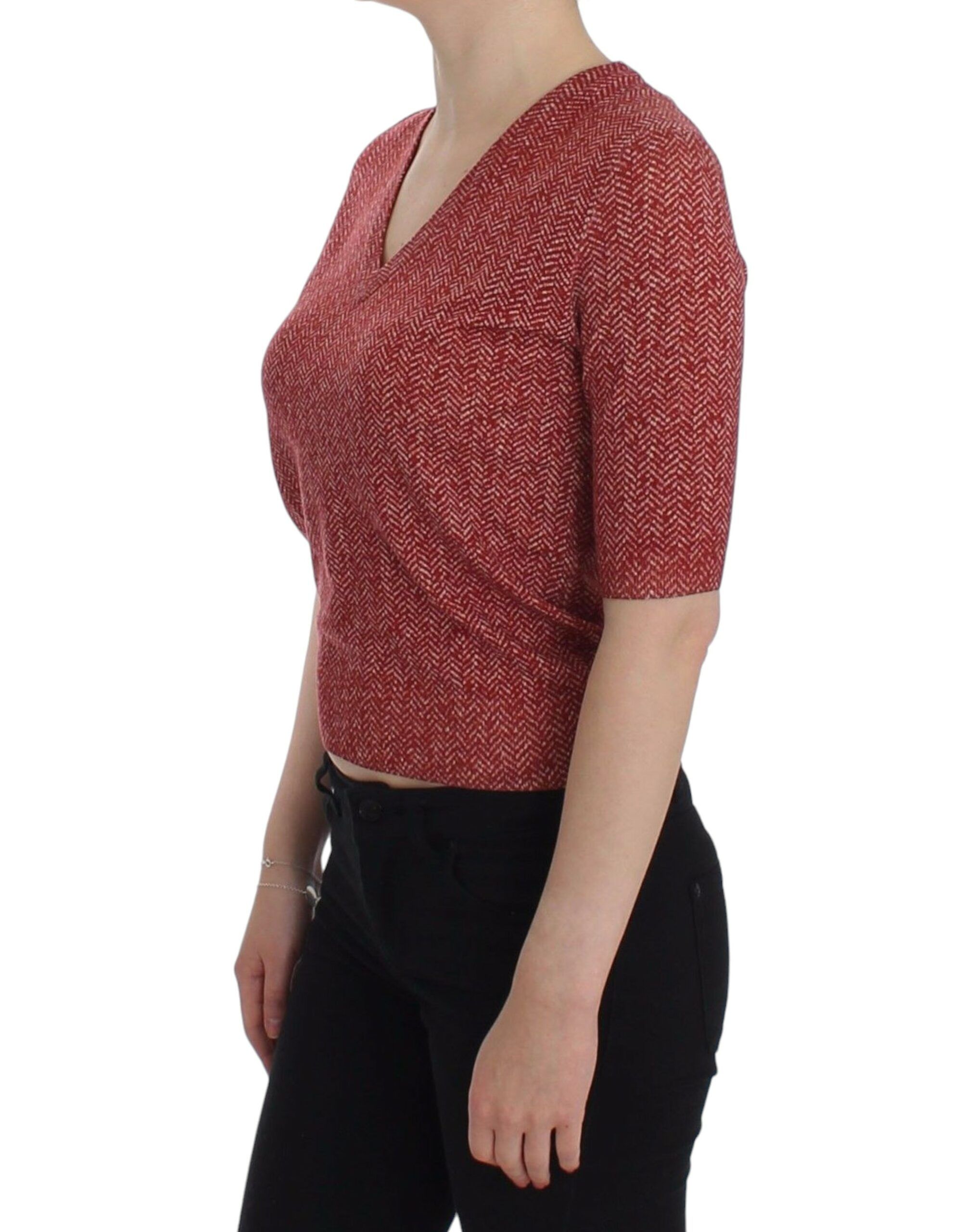 Wool Tweed Short Sleeve Sweater Women's Pullover - Dolce & Gabbana - Modalova