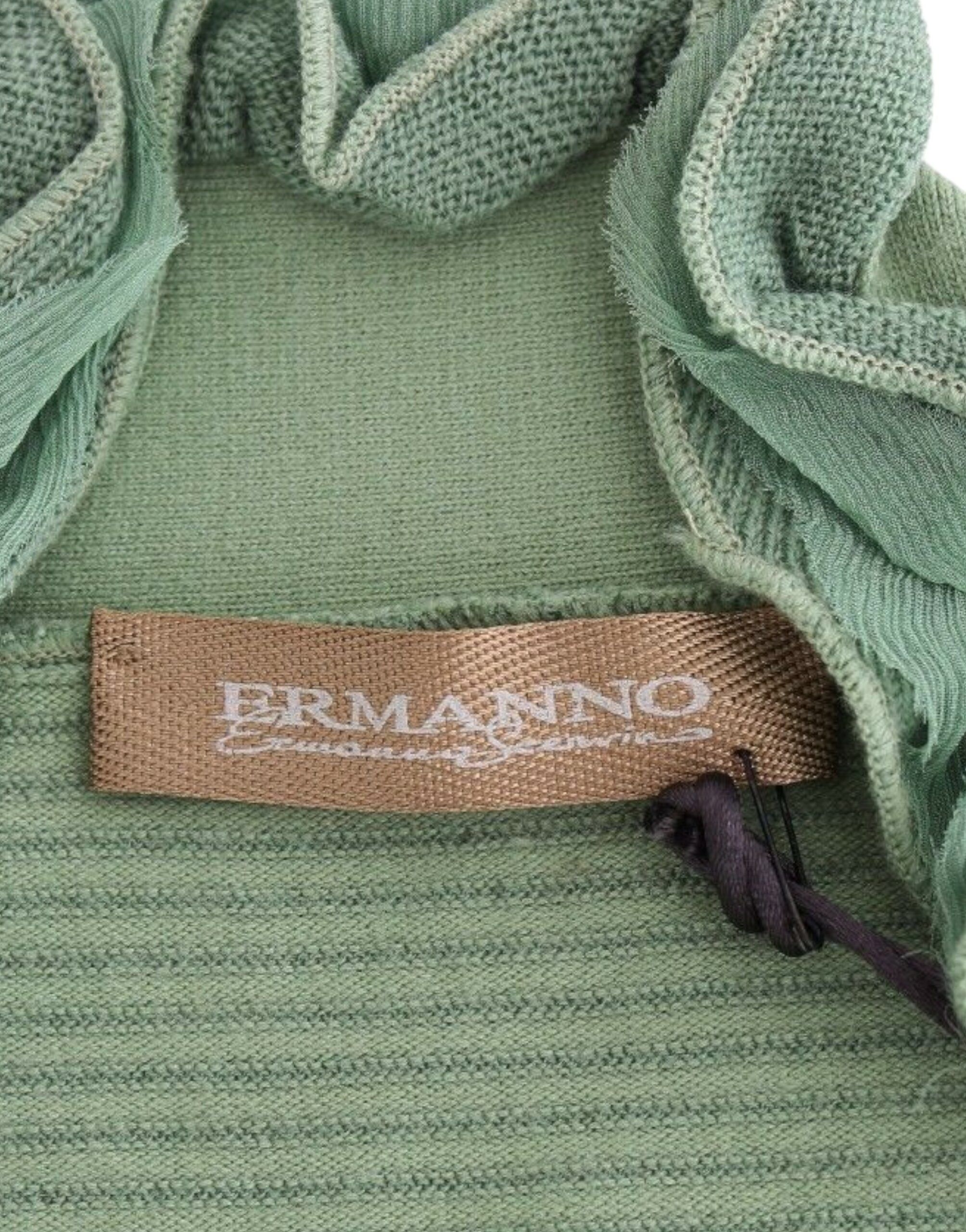 Wool Blend Striped Long Sleeve Women's Sweater - Ermanno Scervino - Modalova