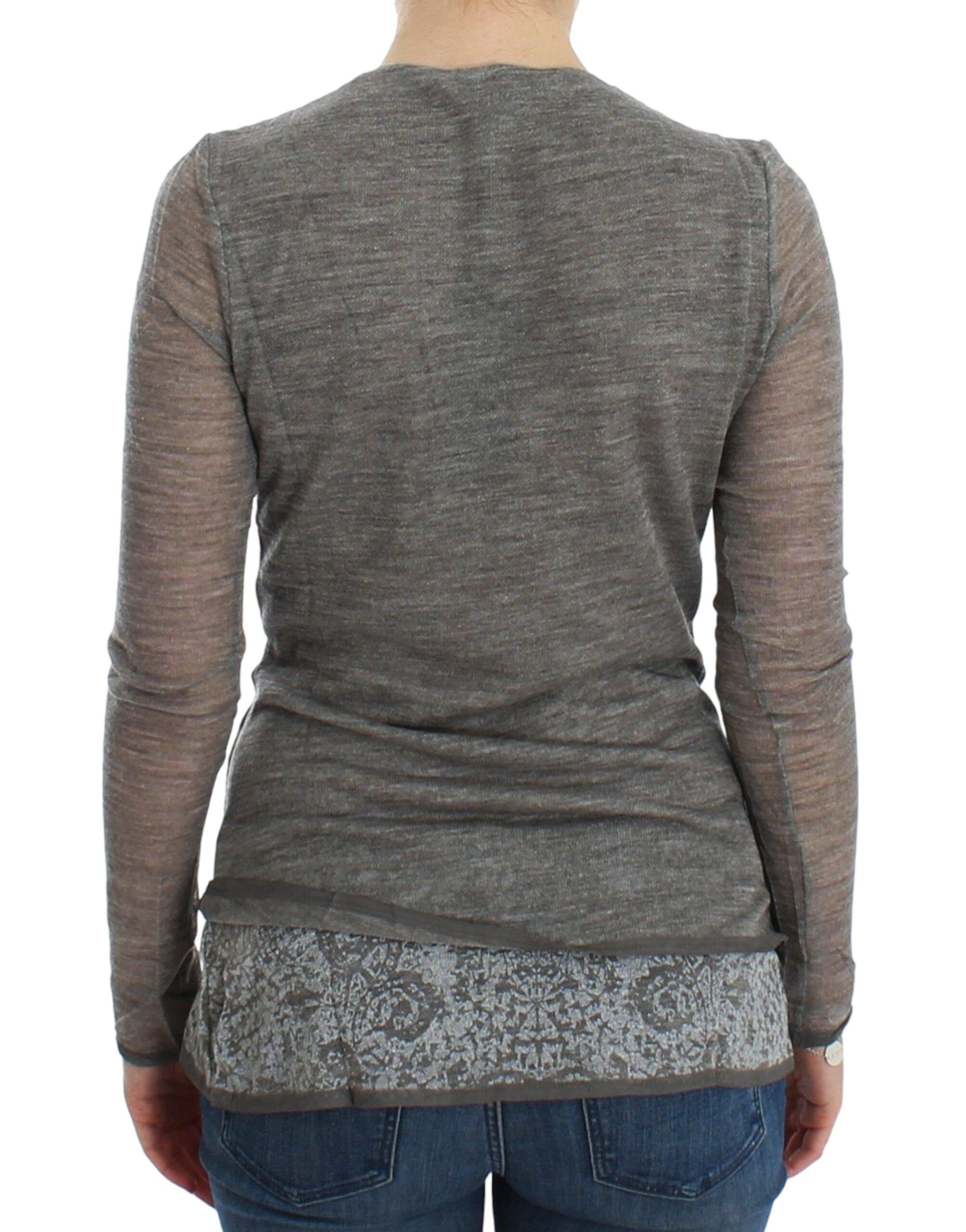 Wool Blend Stretch Long Sleeve Women's Sweater - Ermanno Scervino - Modalova