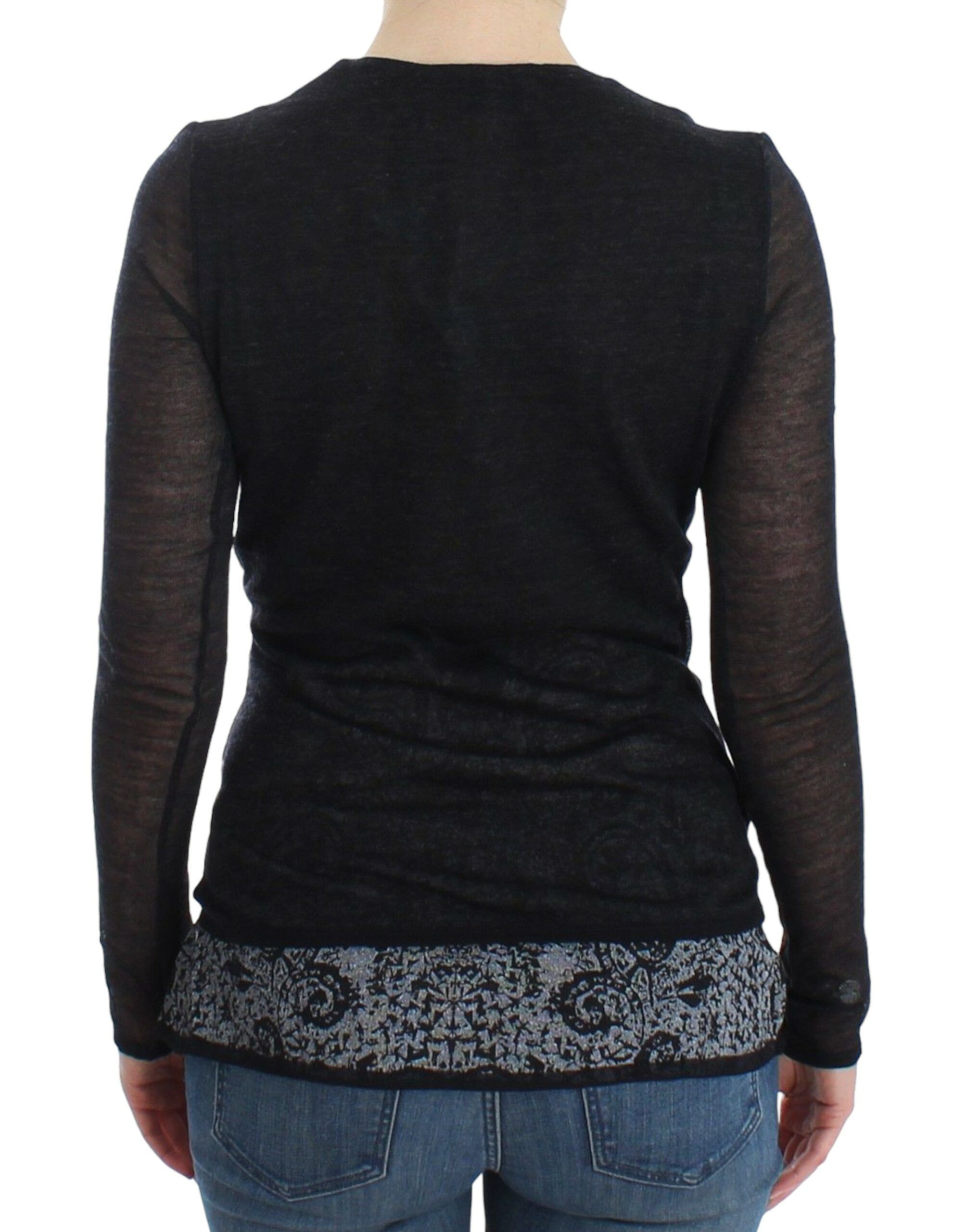 Wool Blend Stretch Long Sleeve Women's Sweater - Ermanno Scervino - Modalova