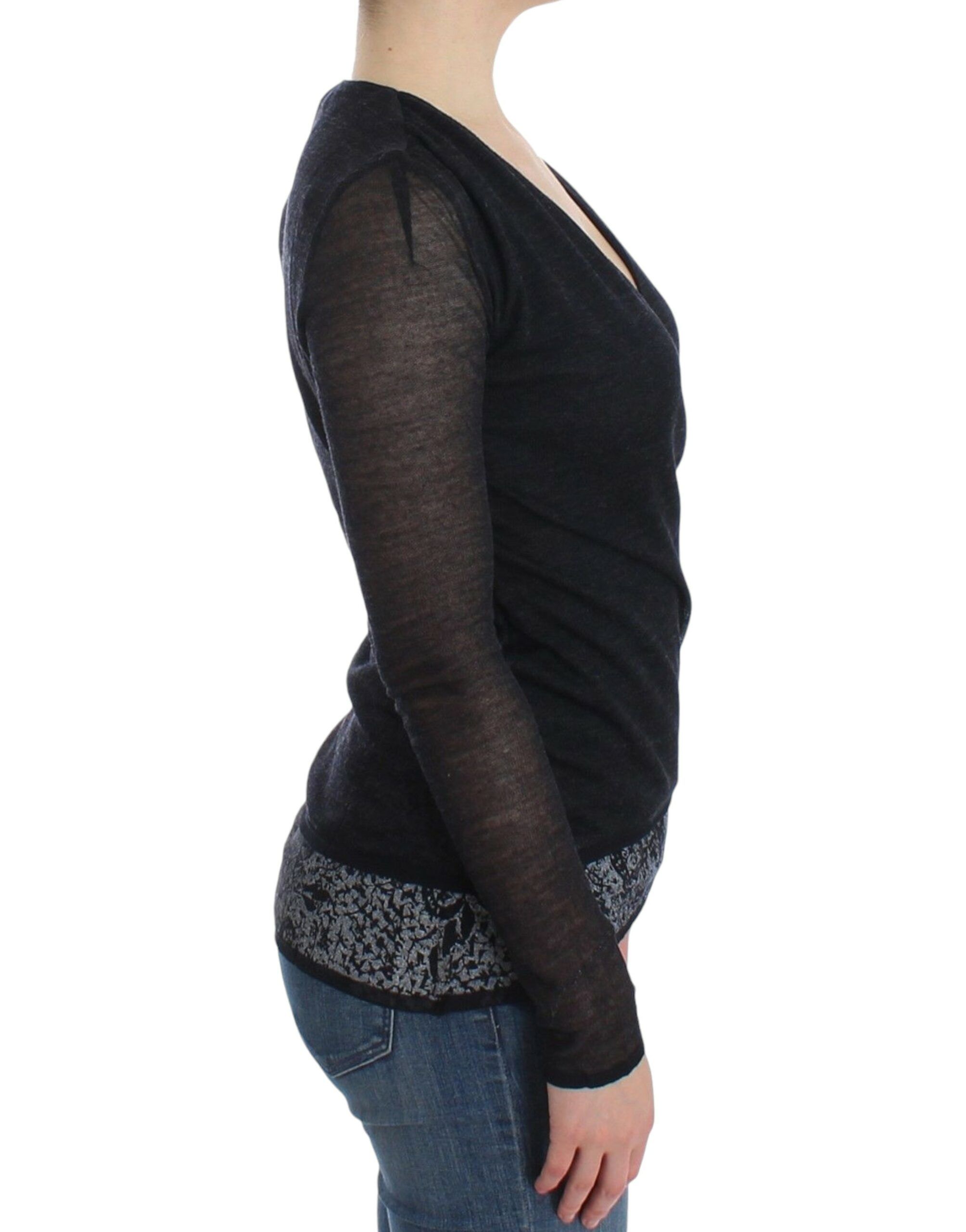 Wool Blend Stretch Long Sleeve Women's Sweater - Ermanno Scervino - Modalova