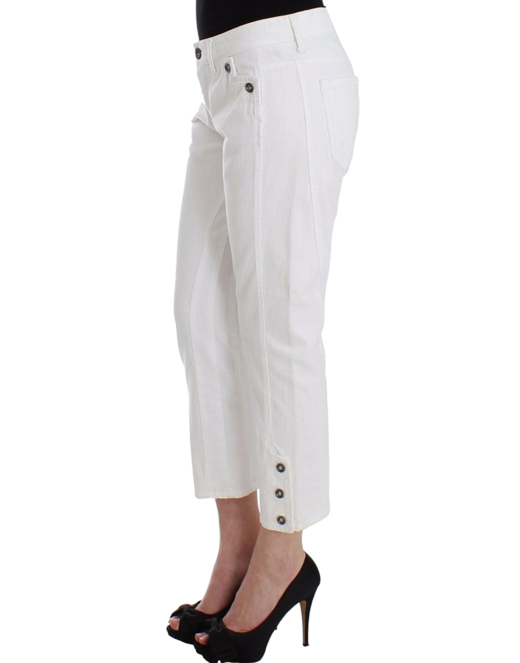 Cropped Jeans Denim Pants Branded Women's Capri - Ermanno Scervino - Modalova