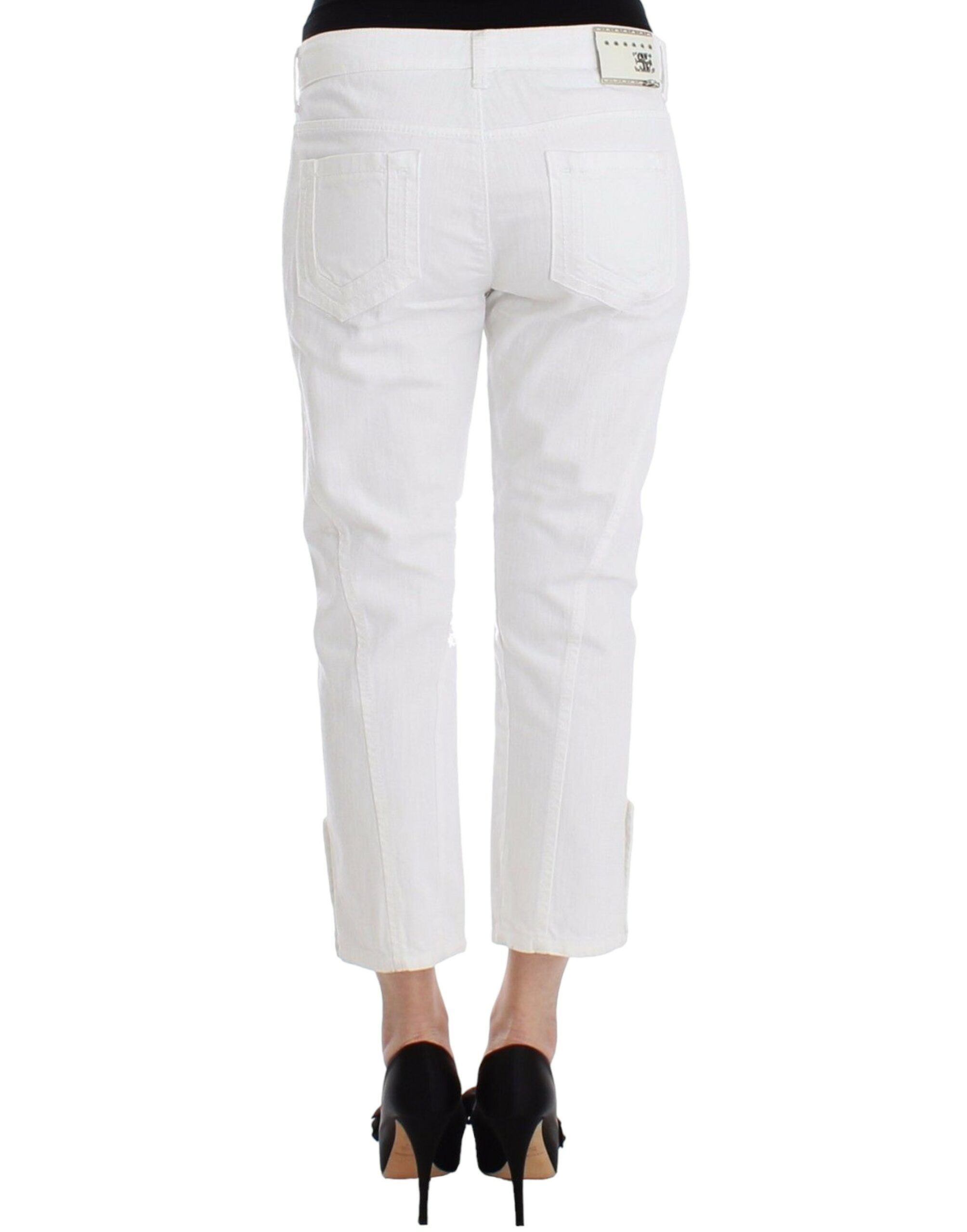 Cropped Jeans Denim Pants Branded Women's Capri - Ermanno Scervino - Modalova
