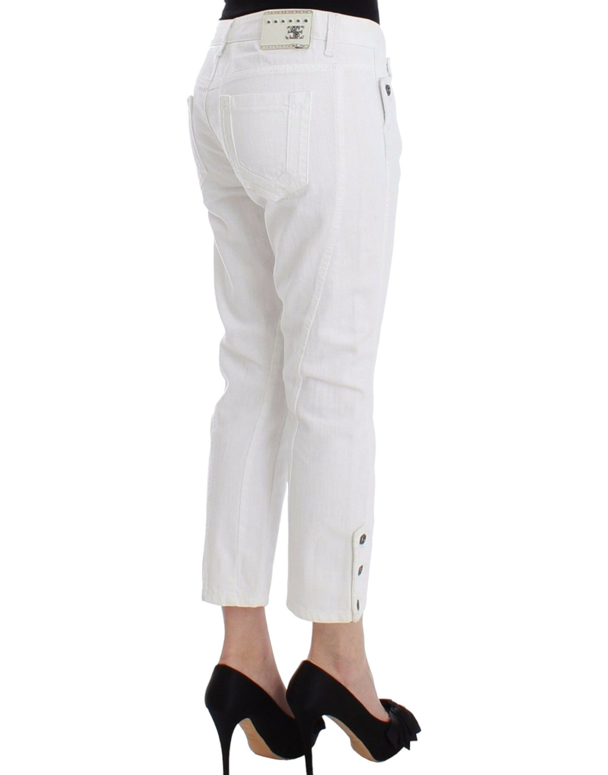 Cropped Jeans Denim Pants Branded Women's Capri - Ermanno Scervino - Modalova