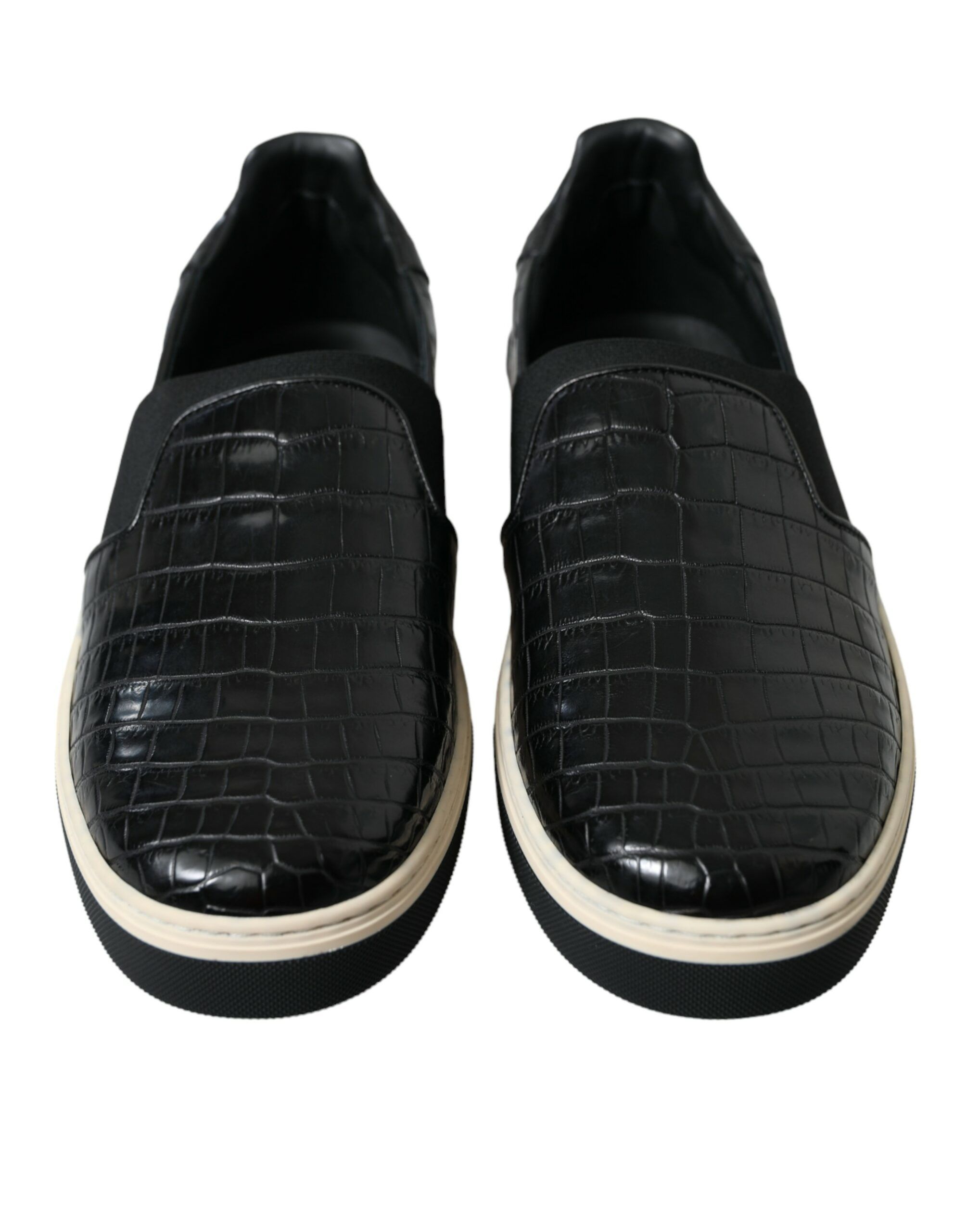 Croc Exotic Leather Sneakers Men's Shoes - Dolce & Gabbana - Modalova