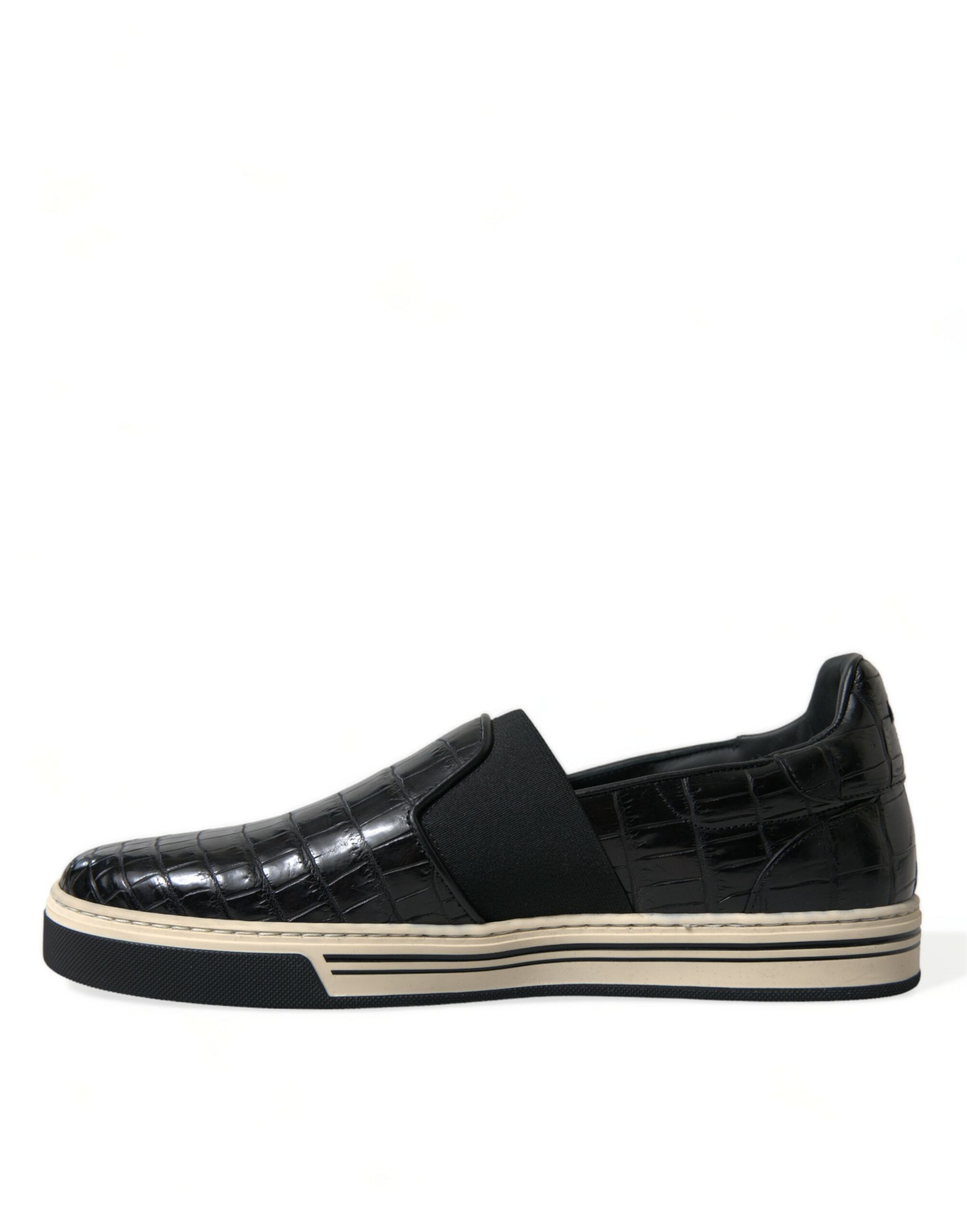 Croc Exotic Leather Sneakers Men's Shoes - Dolce & Gabbana - Modalova