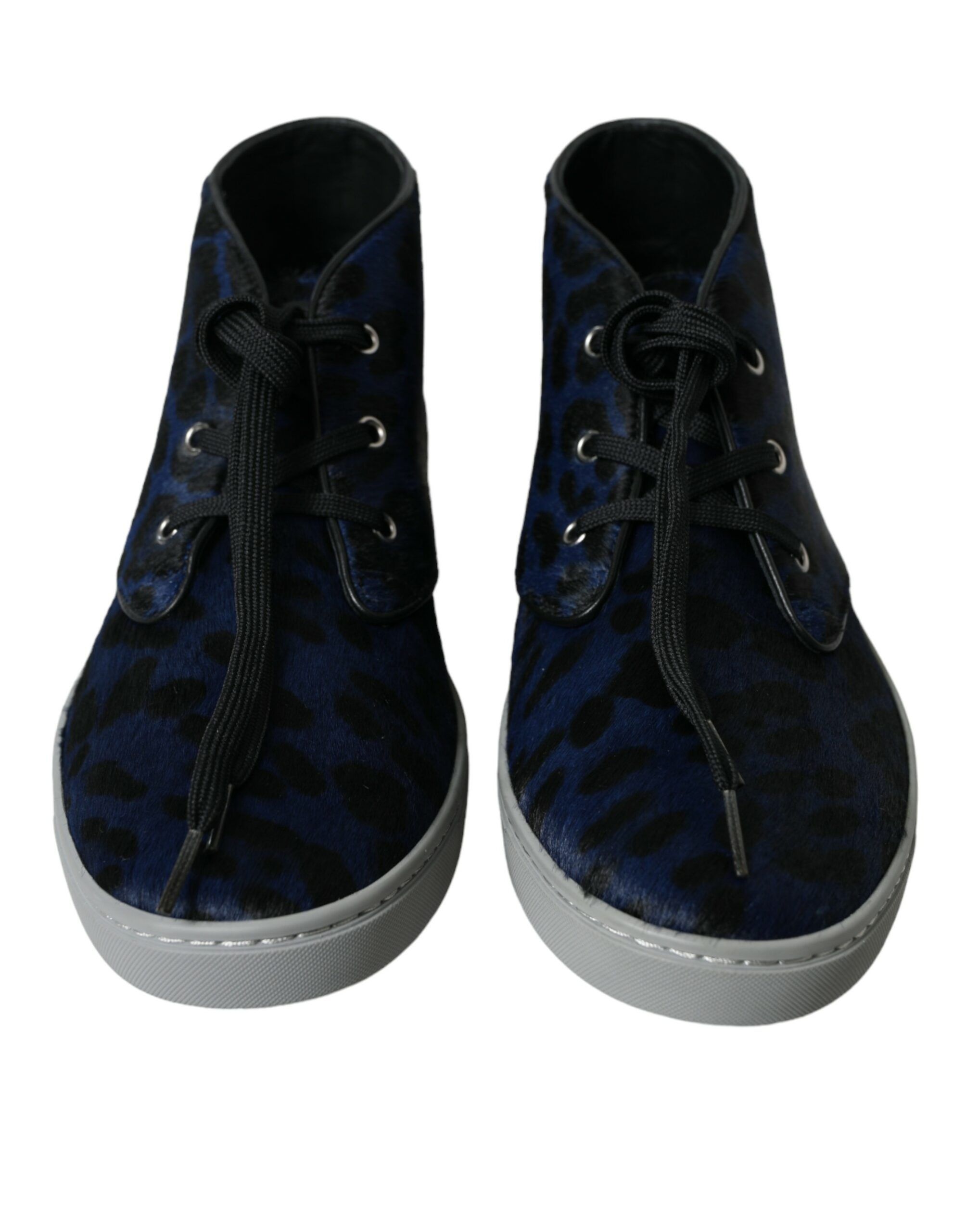 Calfskin Leopard Mid Top Sneakers Men's Shoes - Dolce & Gabbana - Modalova