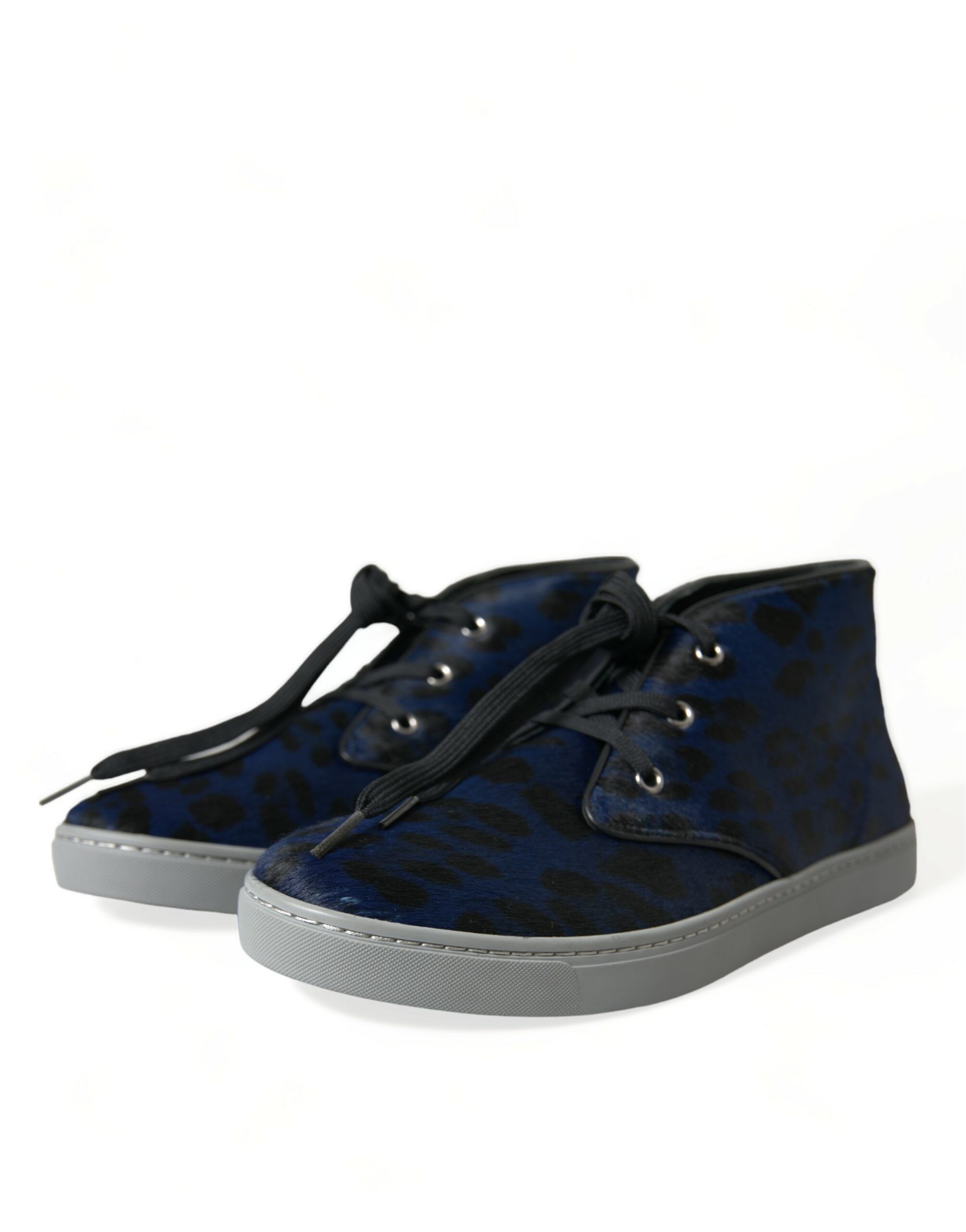 Calfskin Leopard Mid Top Sneakers Men's Shoes - Dolce & Gabbana - Modalova