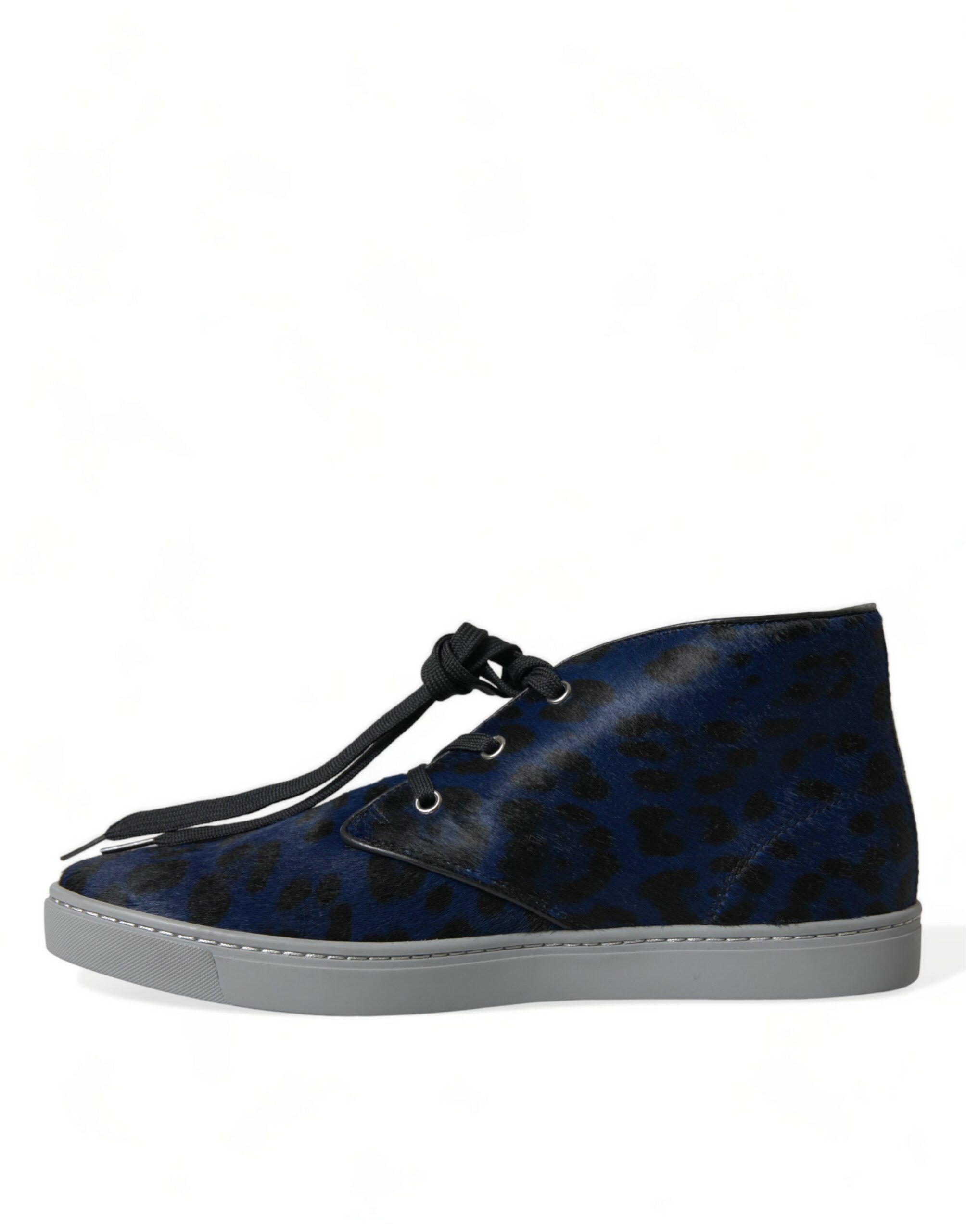 Calfskin Leopard Mid Top Sneakers Men's Shoes - Dolce & Gabbana - Modalova