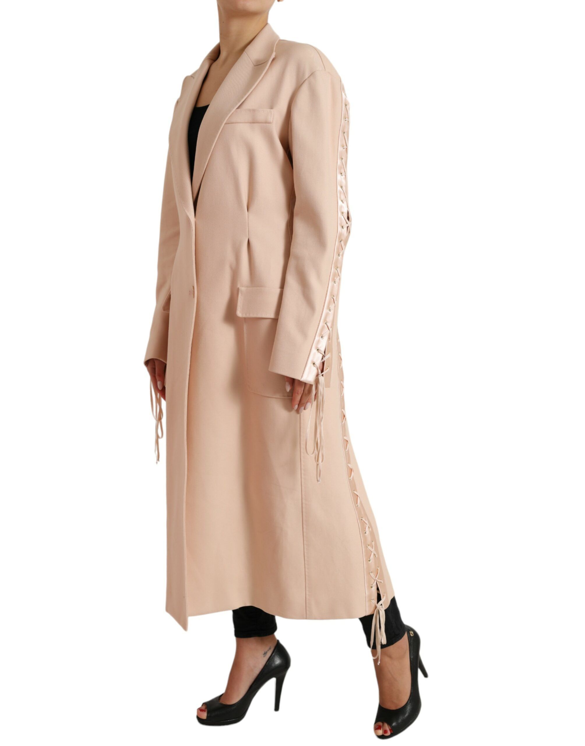 Cotton Single Breasted Long Coat Women's Jacket - Dolce & Gabbana - Modalova