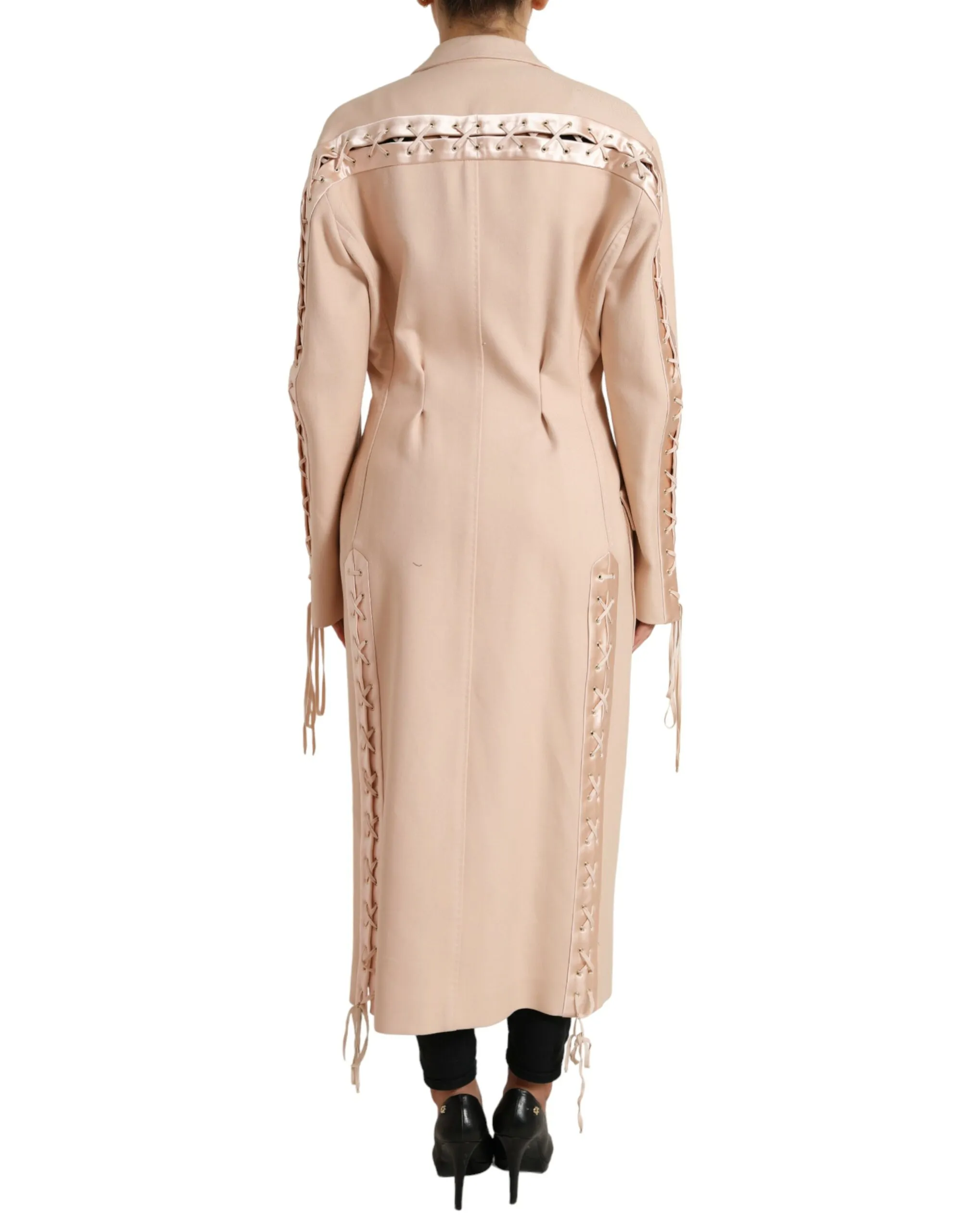 Cotton Single Breasted Long Coat Women's Jacket - Dolce & Gabbana - Modalova