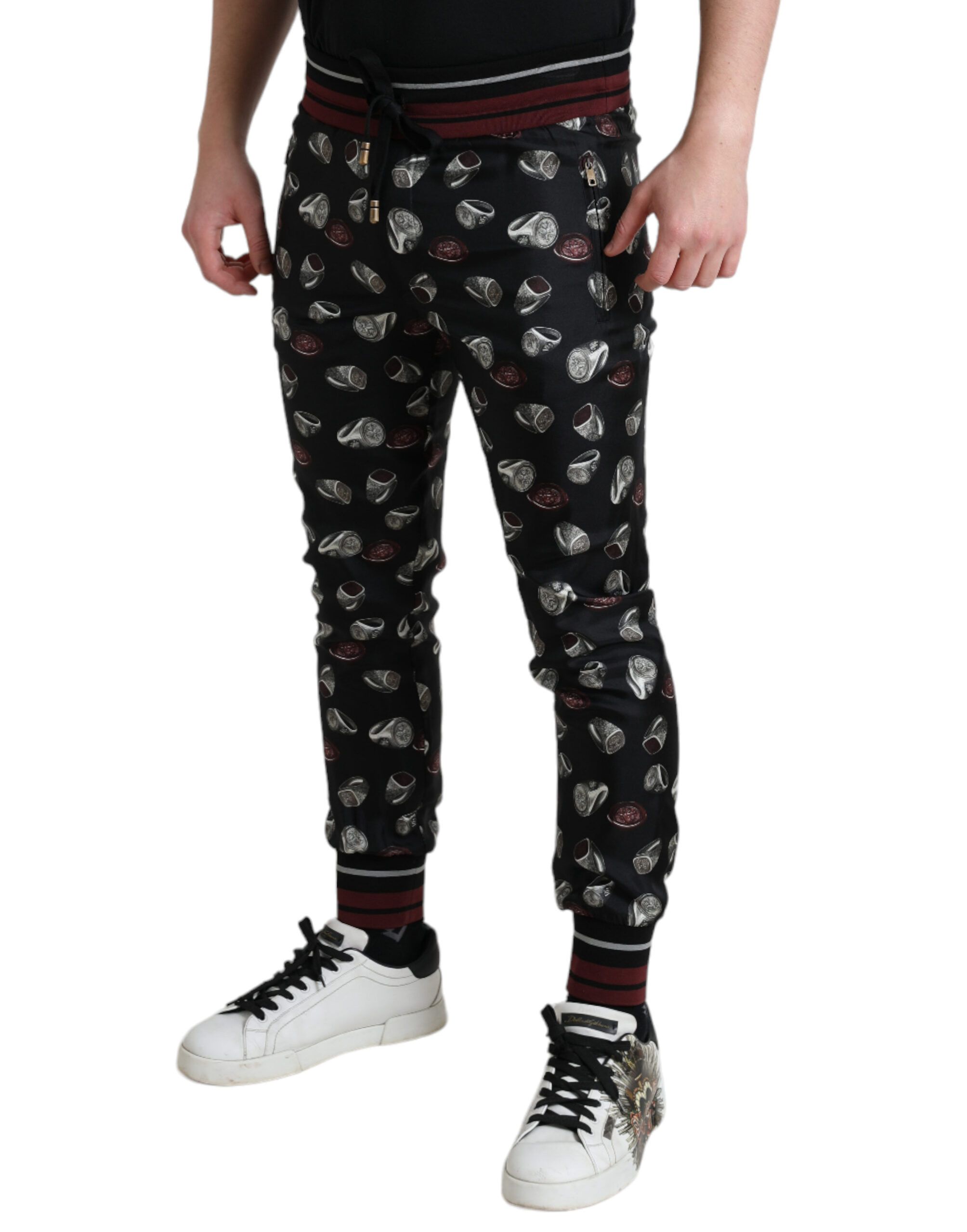 Ring Silk Jogging Trousers Men's Pants - Dolce & Gabbana - Modalova