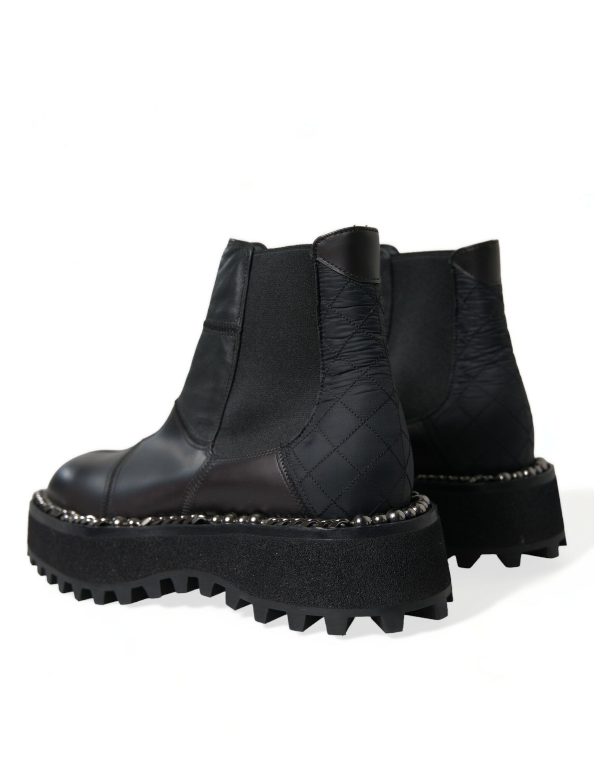 Leather Slip On Stretch Chelsea Boots Men's Shoes - Dolce & Gabbana - Modalova