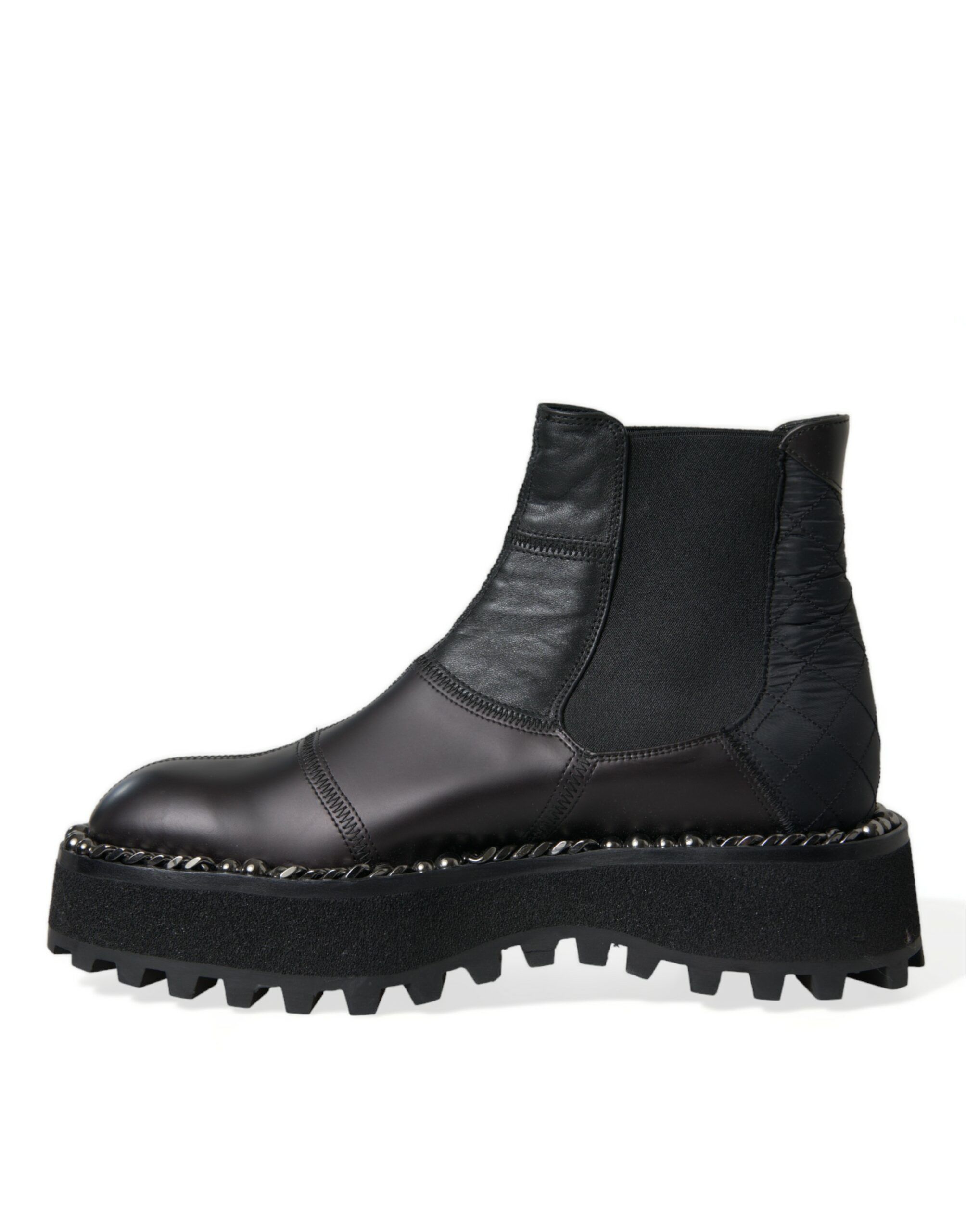 Leather Slip On Stretch Chelsea Boots Men's Shoes - Dolce & Gabbana - Modalova