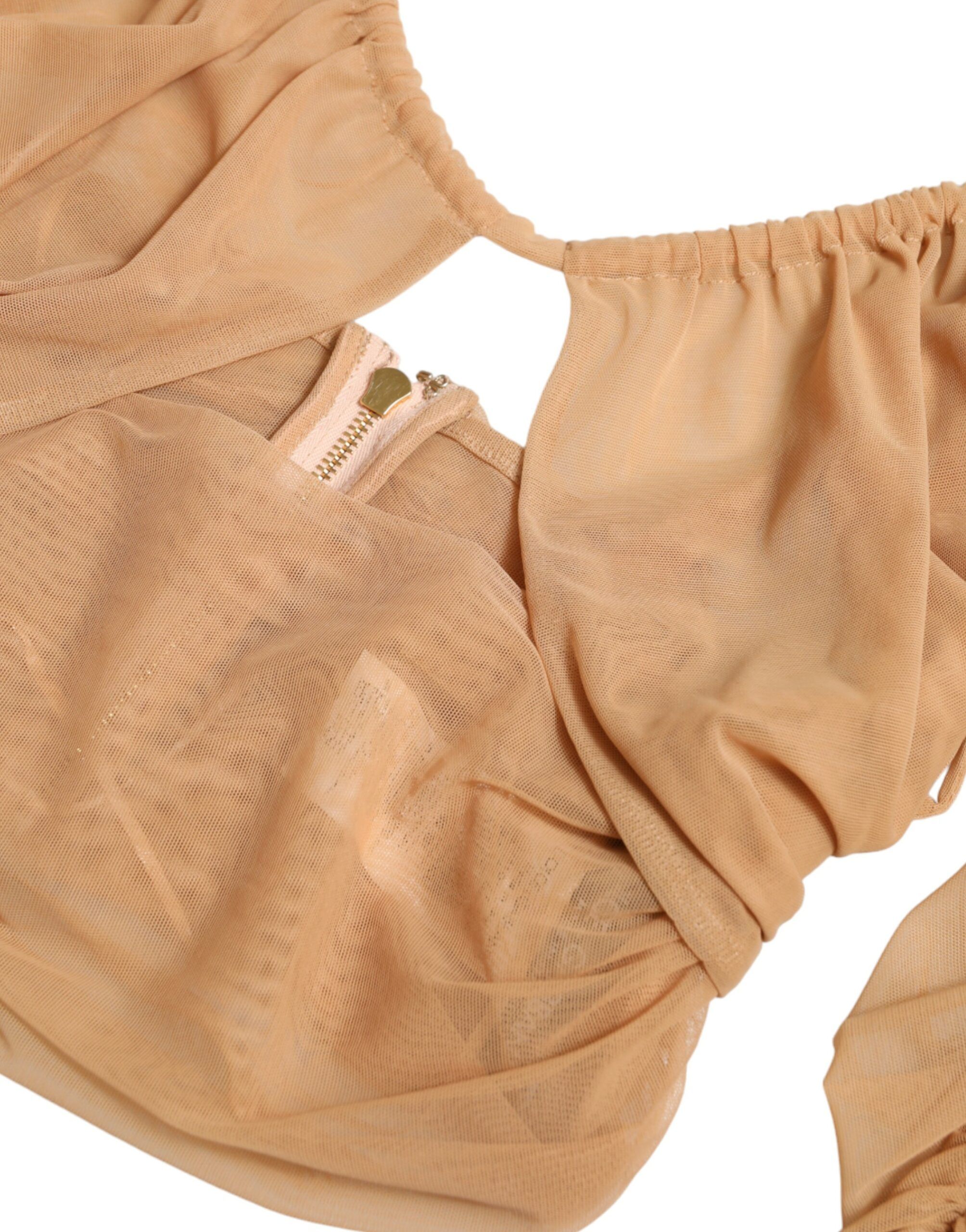 Nylon Stretch Open Shoulder Cropped Women's Top - Dolce & Gabbana - Modalova