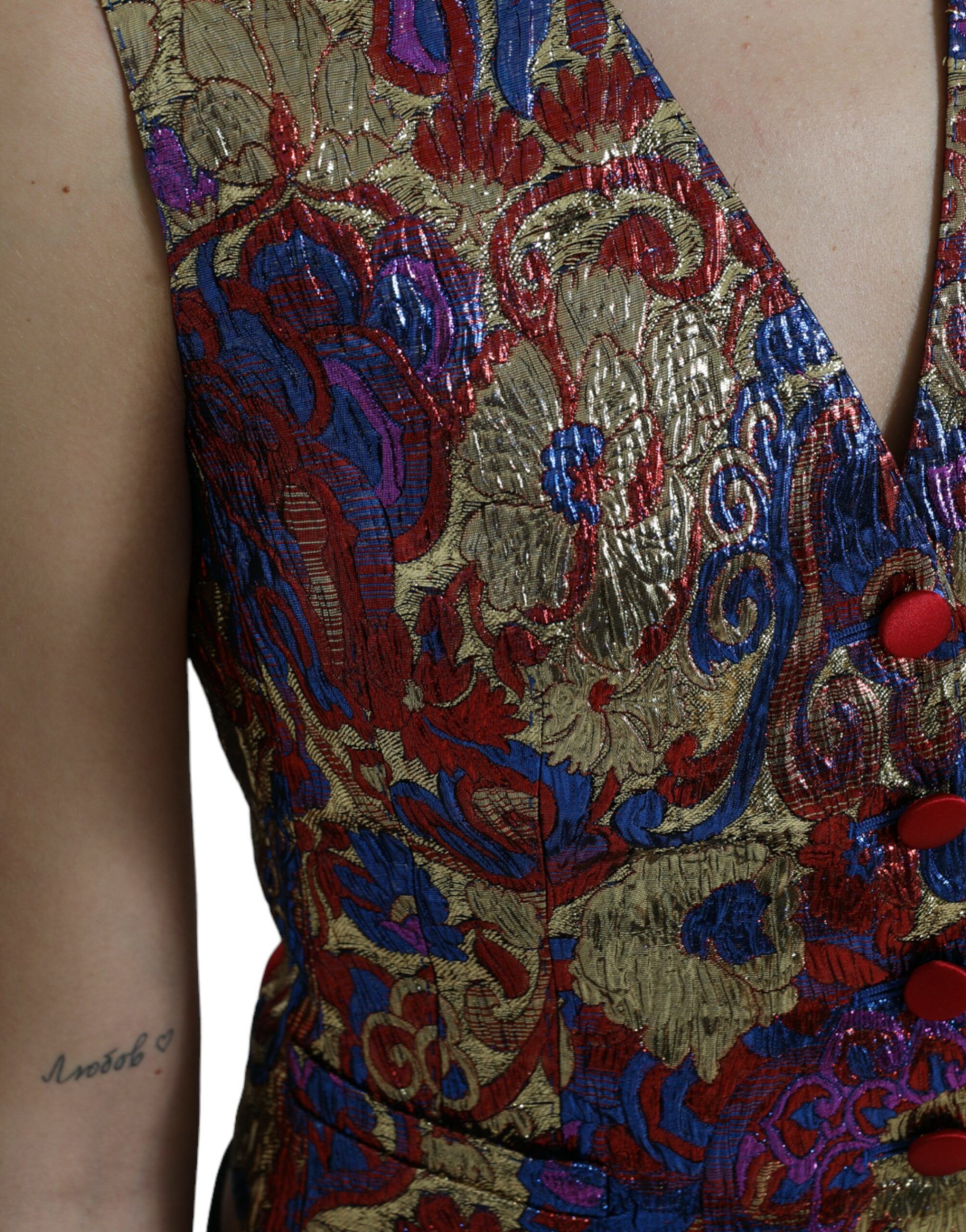 Jacquard Button Waistcoat Vest Women's Top - Dolce & Gabbana - Modalova