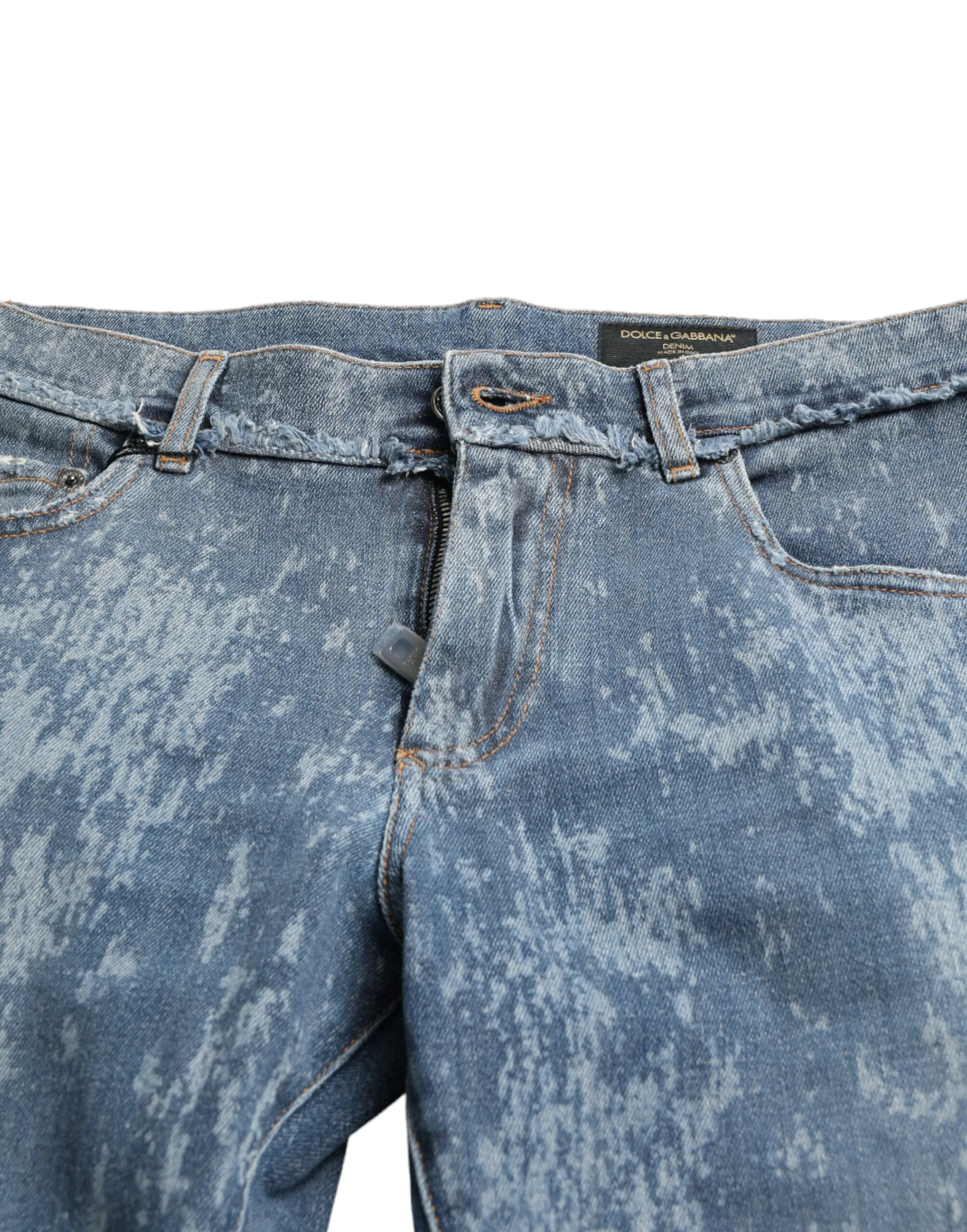 Washed Skinny Cotton Stretch Denim Men's Jeans - Dolce & Gabbana - Modalova