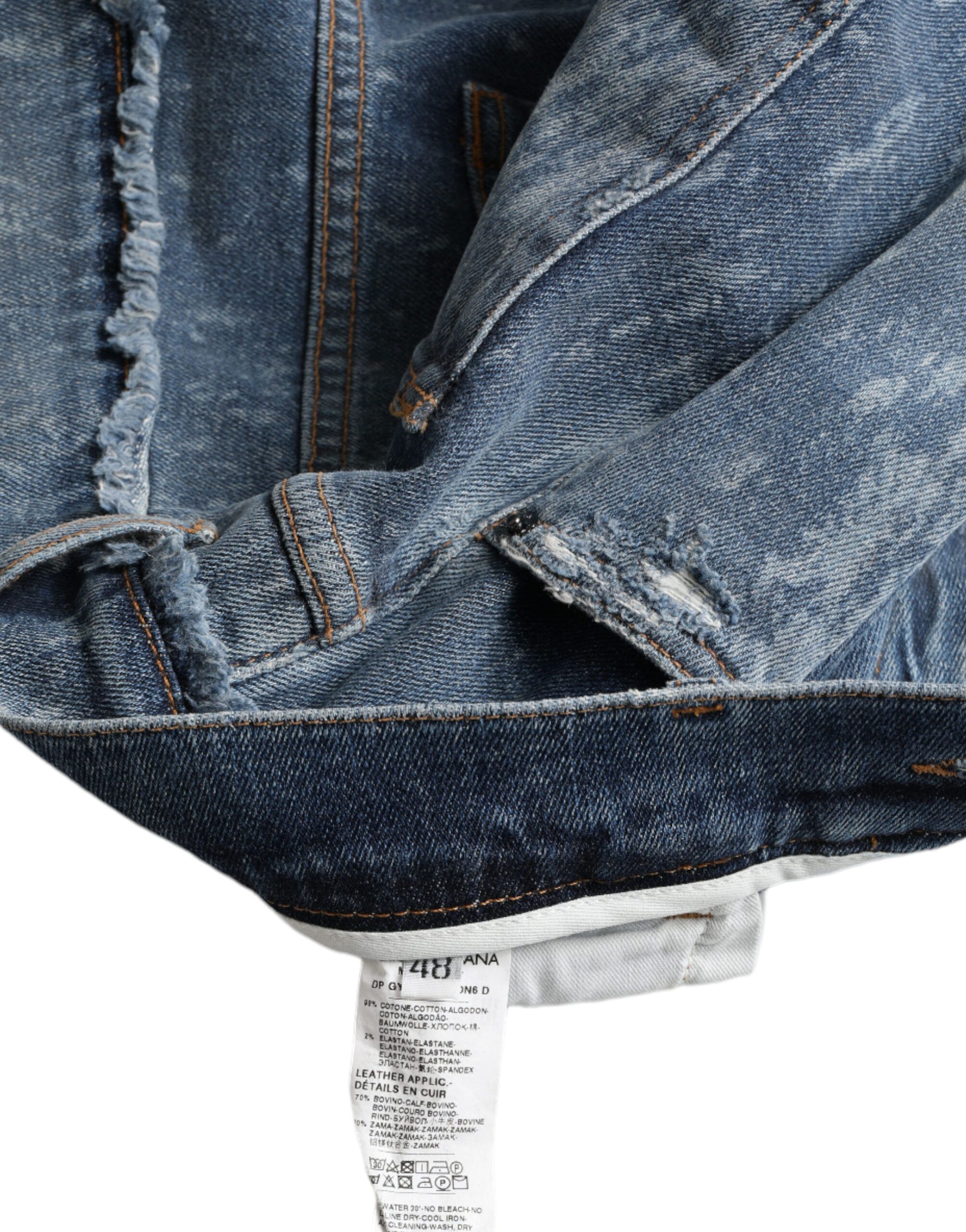 Washed Skinny Cotton Stretch Denim Men's Jeans - Dolce & Gabbana - Modalova