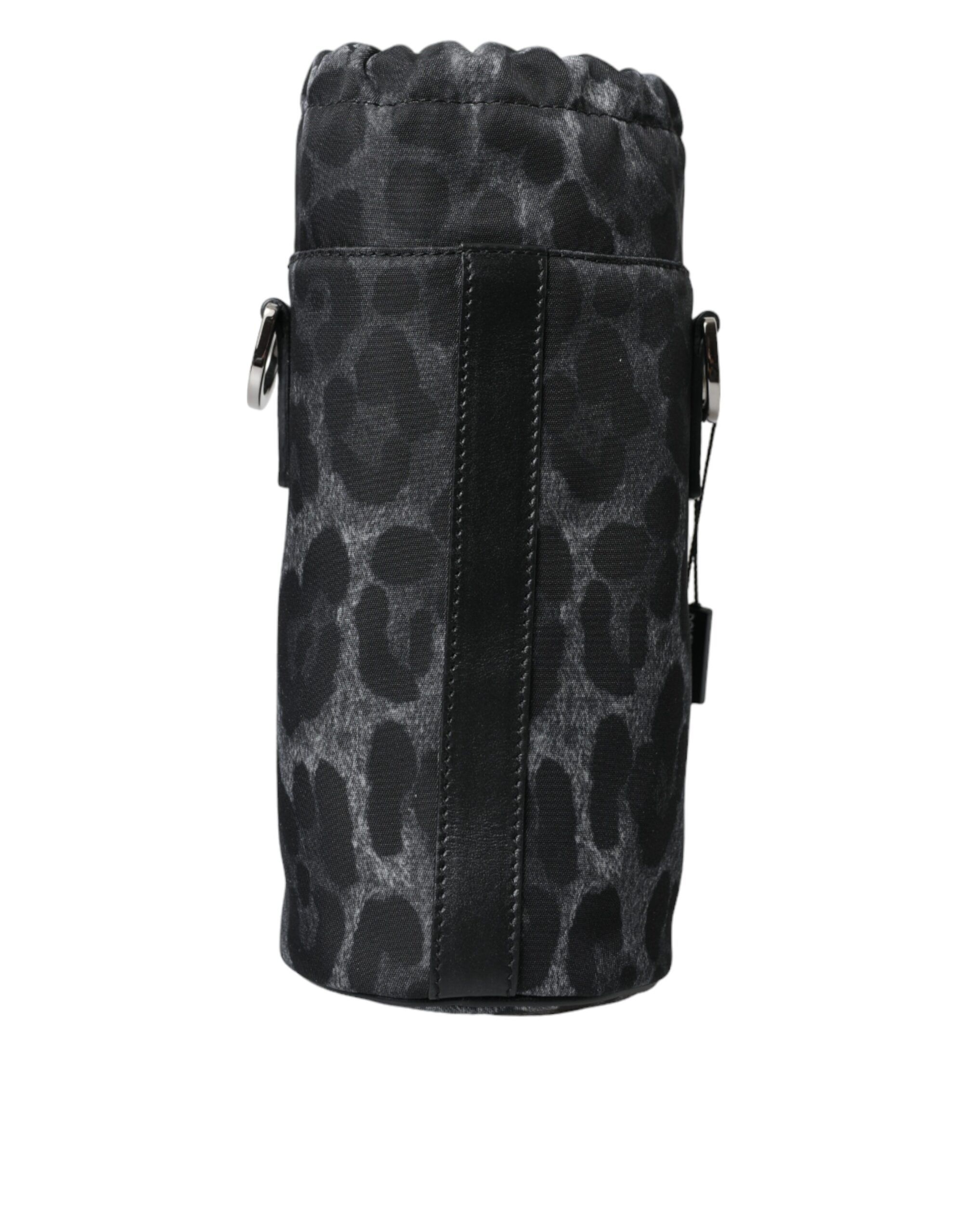 Leopard Round Slim Tote Bottle Cage Men's Bag - Dolce & Gabbana - Modalova