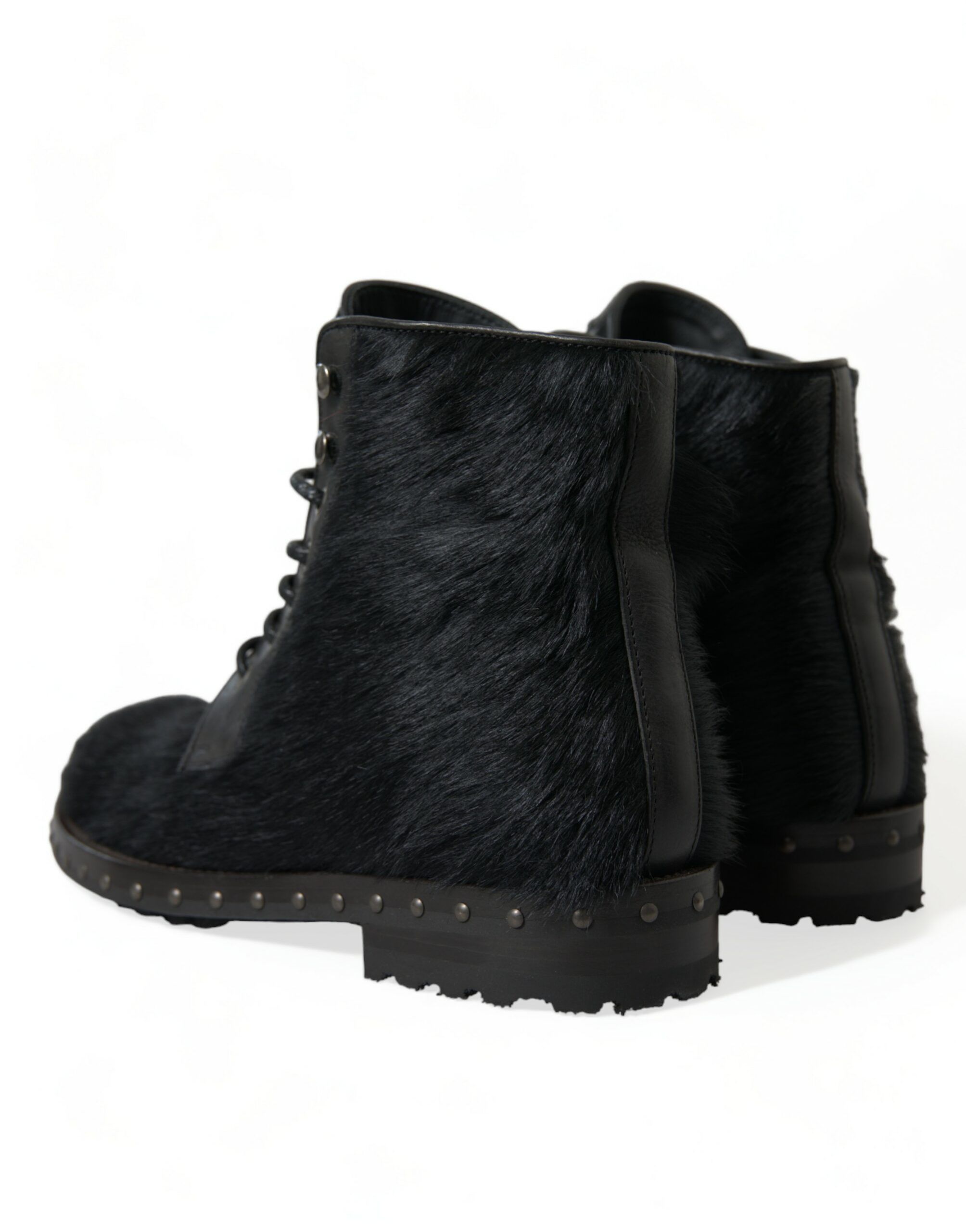 Pony Style Leather Mid Calf Boots Men's Shoes - Dolce & Gabbana - Modalova