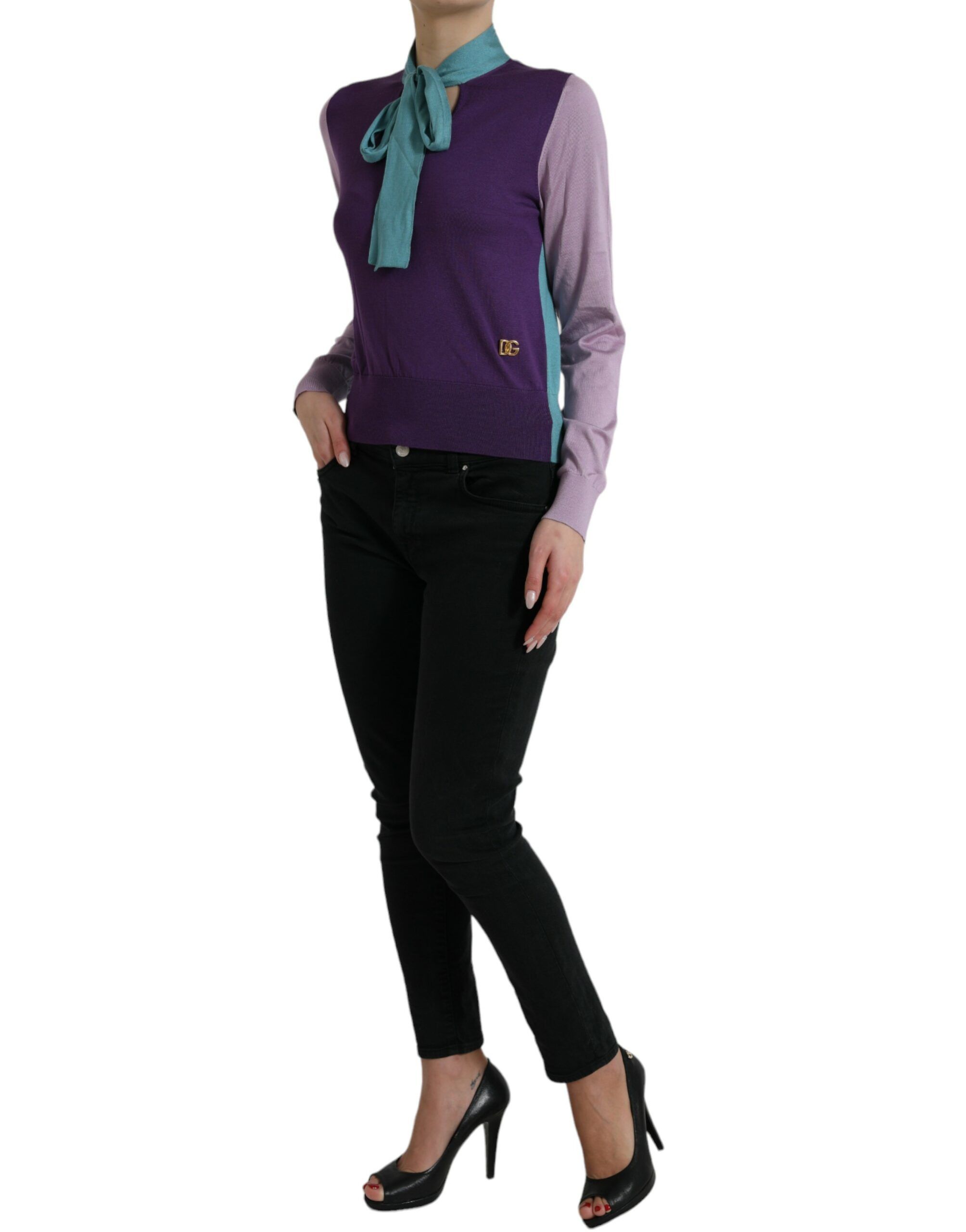 Bow Fastening Pullover Women's Sweater - Dolce & Gabbana - Modalova