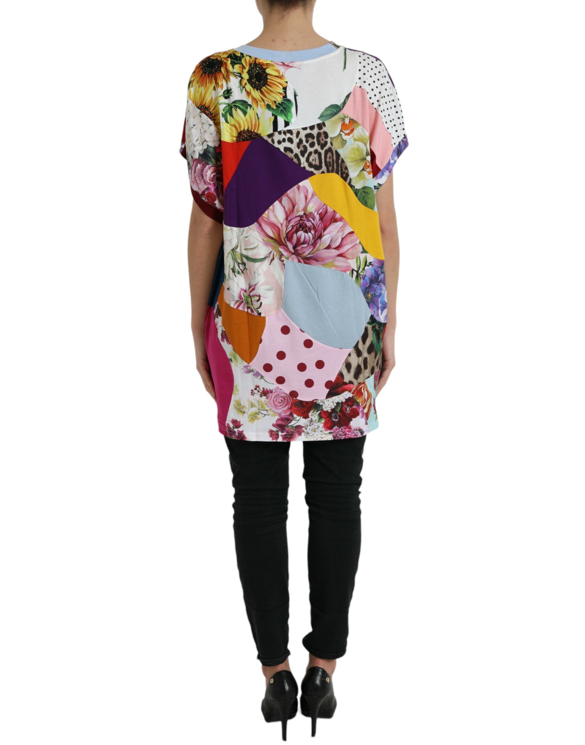 Patchwork Cotton Silk Blouse Women's Top - Dolce & Gabbana - Modalova