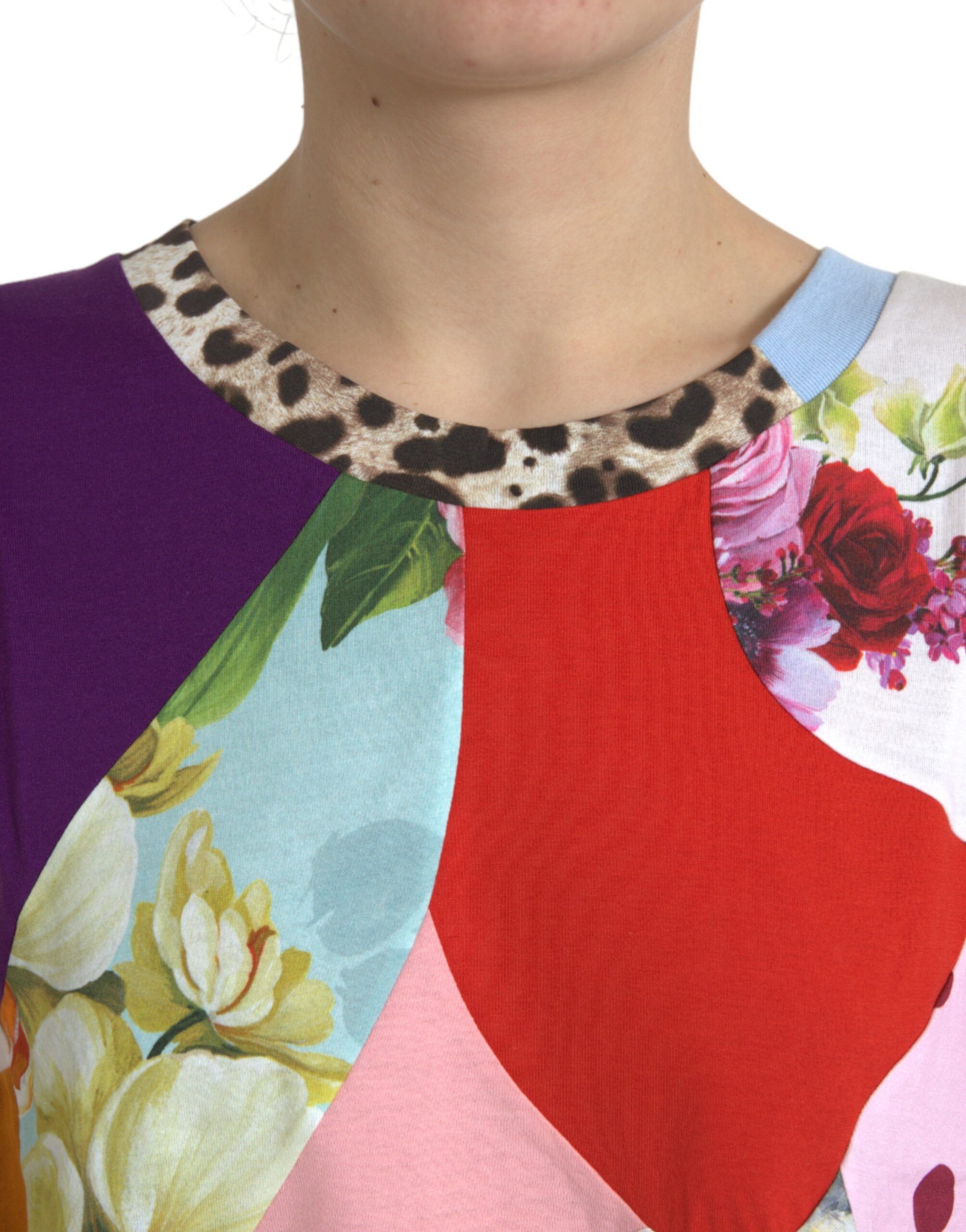 Patchwork Cotton Silk Blouse Women's Top - Dolce & Gabbana - Modalova