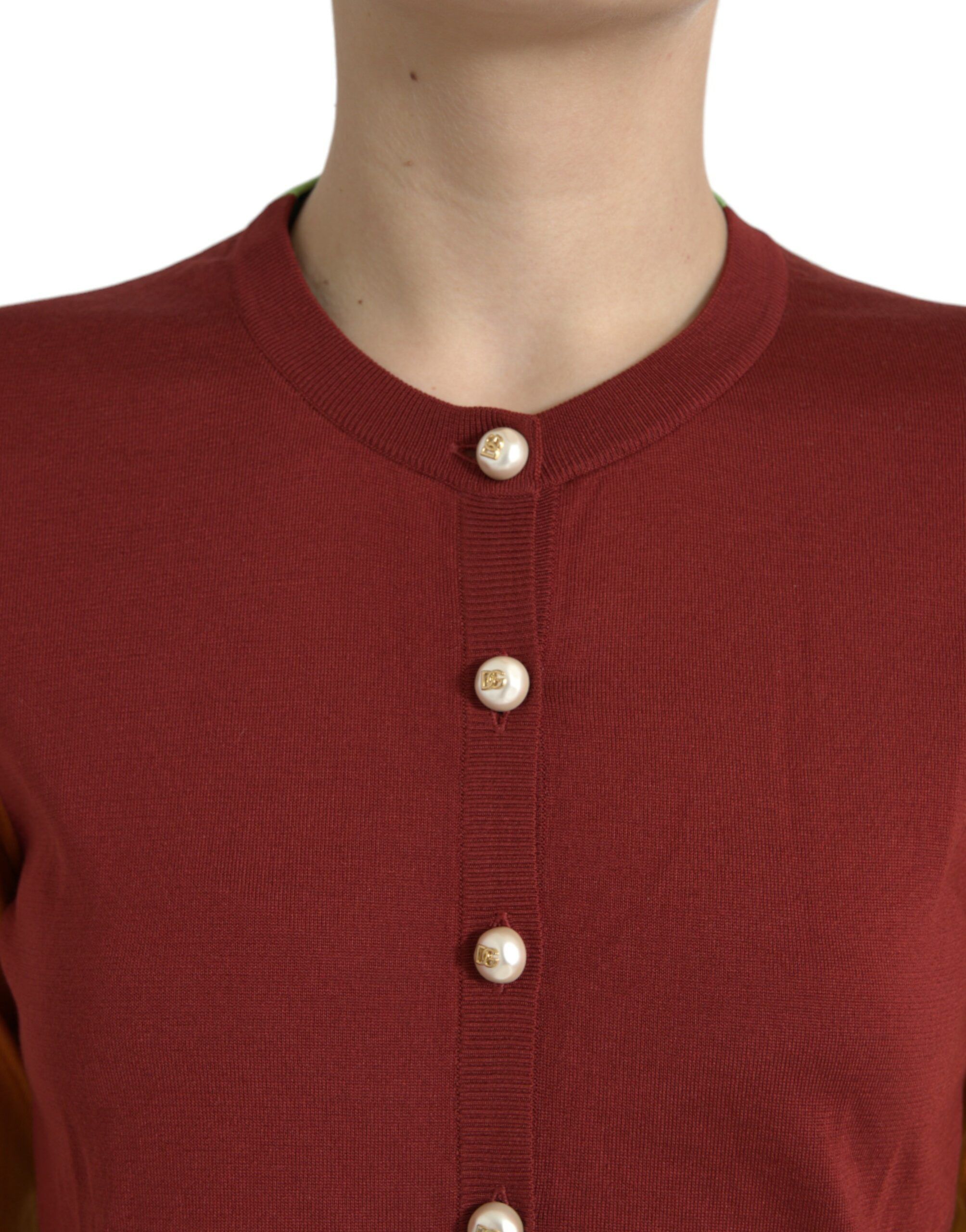 Silk Crewneck Cardigan Women's Sweater - Dolce & Gabbana - Modalova