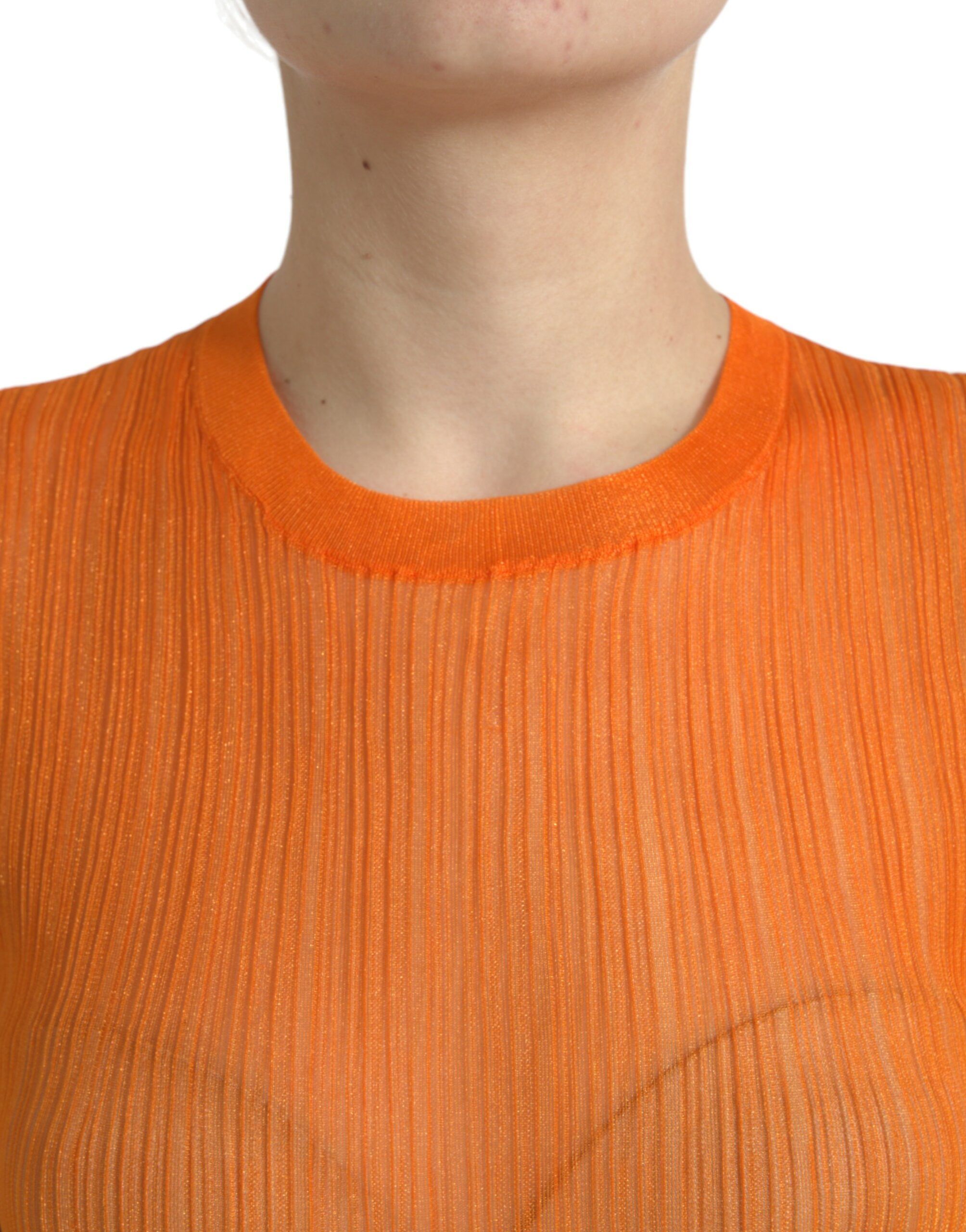 See Through Crew Neck Blouse Tank Women's Top - Dolce & Gabbana - Modalova
