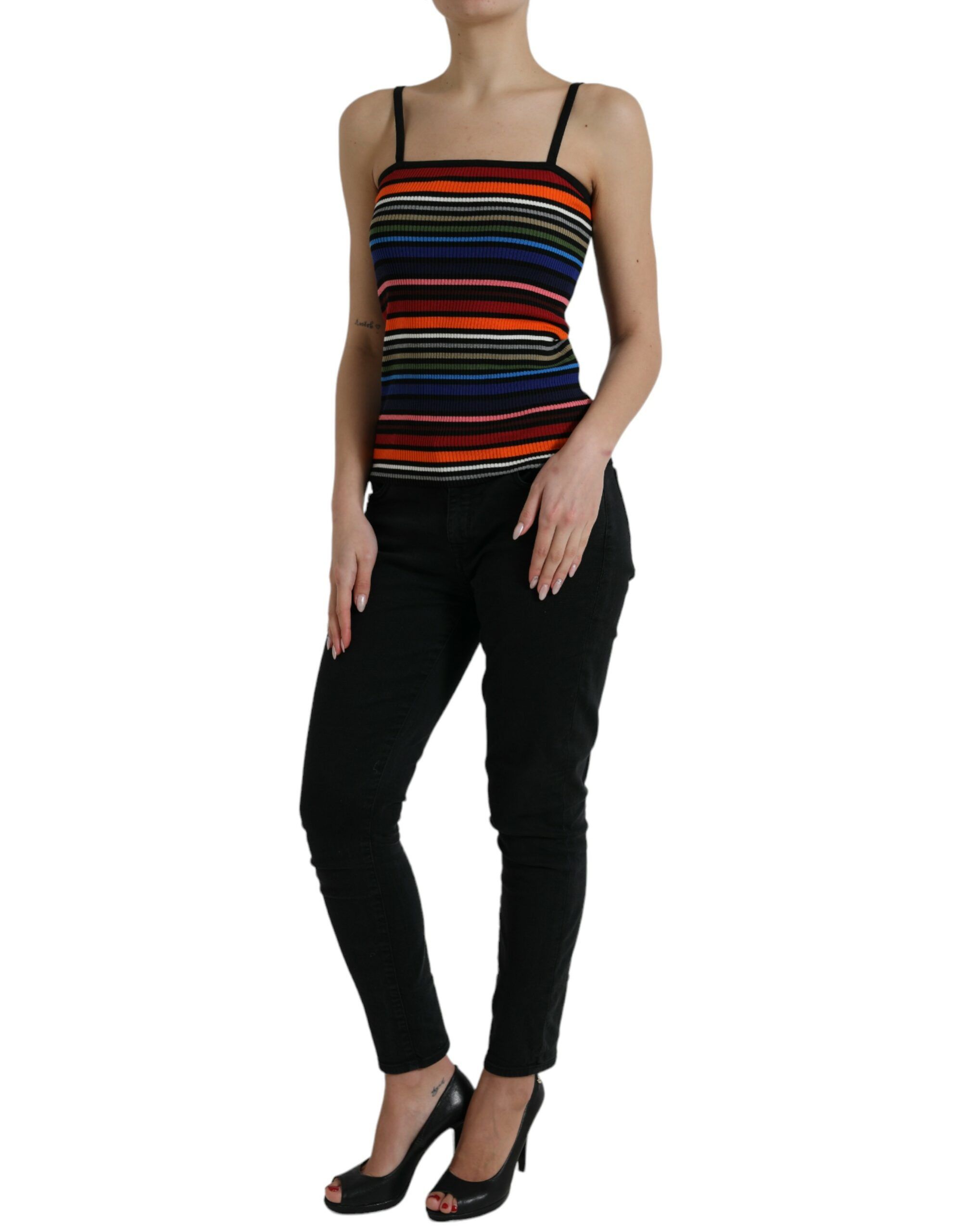 Stripes Spaghetti Strap Tank Women's Top - Dolce & Gabbana - Modalova