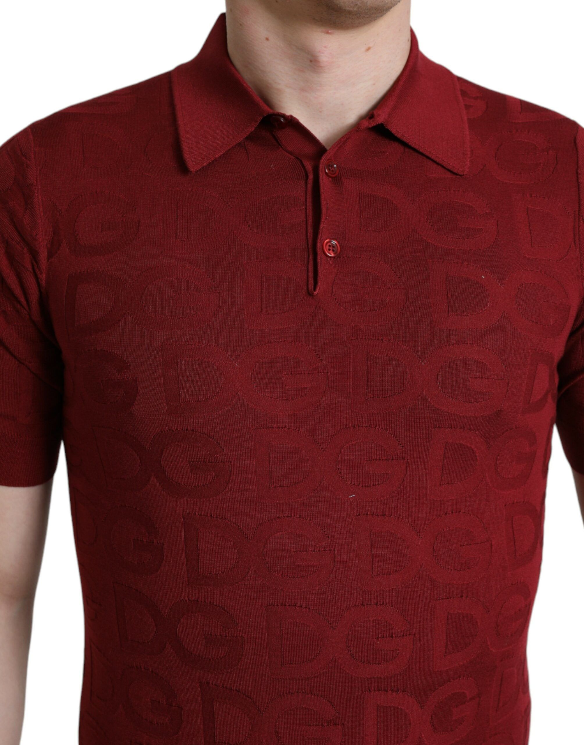 Collared Short Sleeve Silk Men's T-shirt - Dolce & Gabbana - Modalova