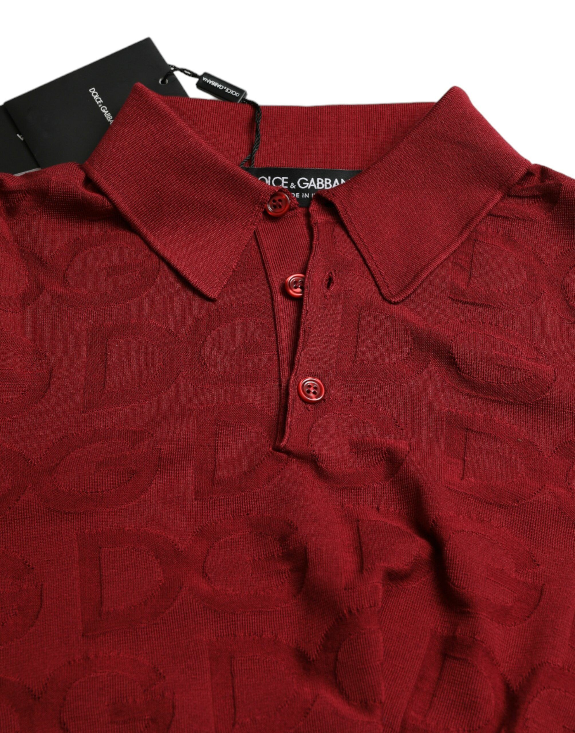 Collared Short Sleeve Silk Men's T-shirt - Dolce & Gabbana - Modalova