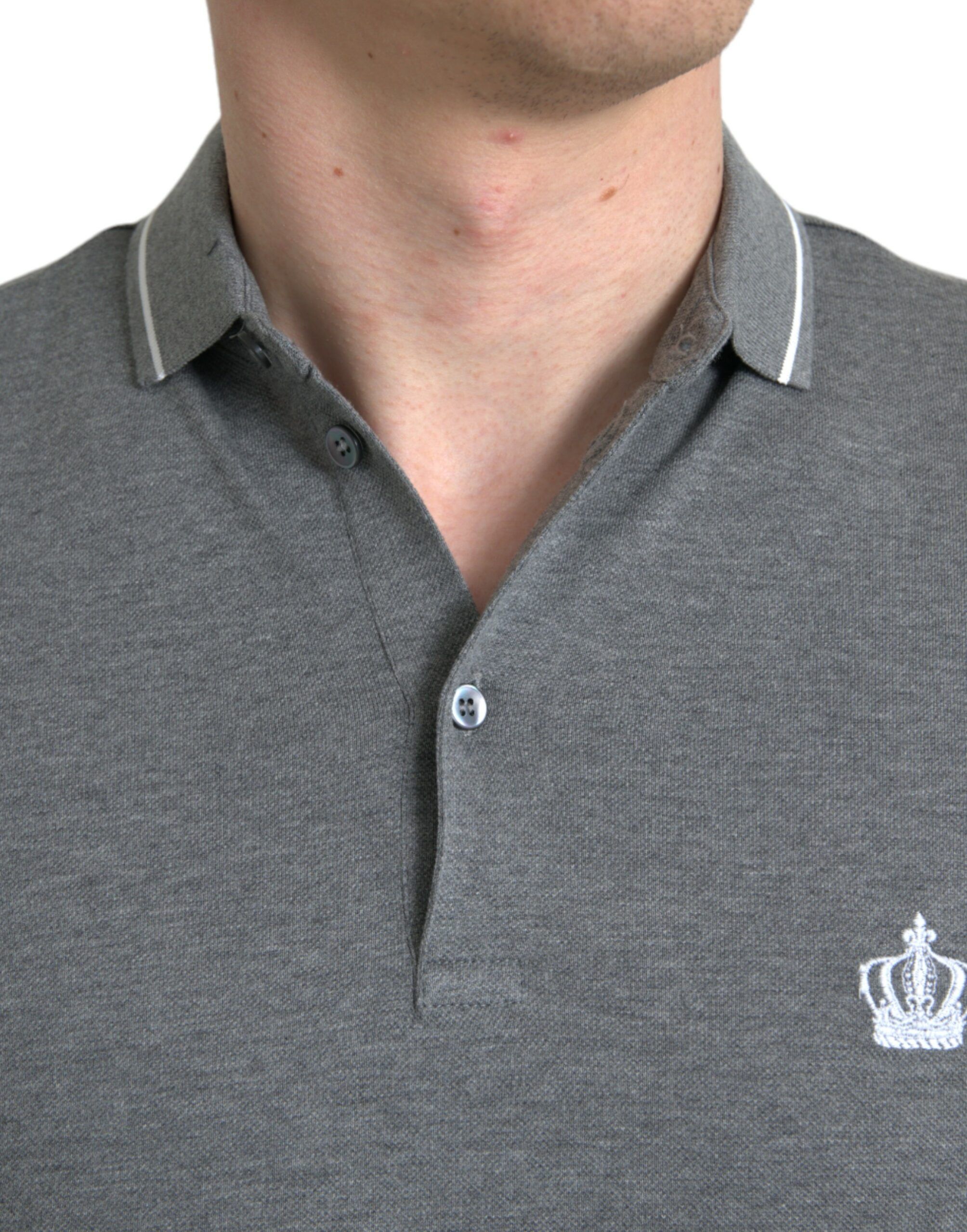 Collared Short Sleeve Crown Men's T-shirt - Dolce & Gabbana - Modalova