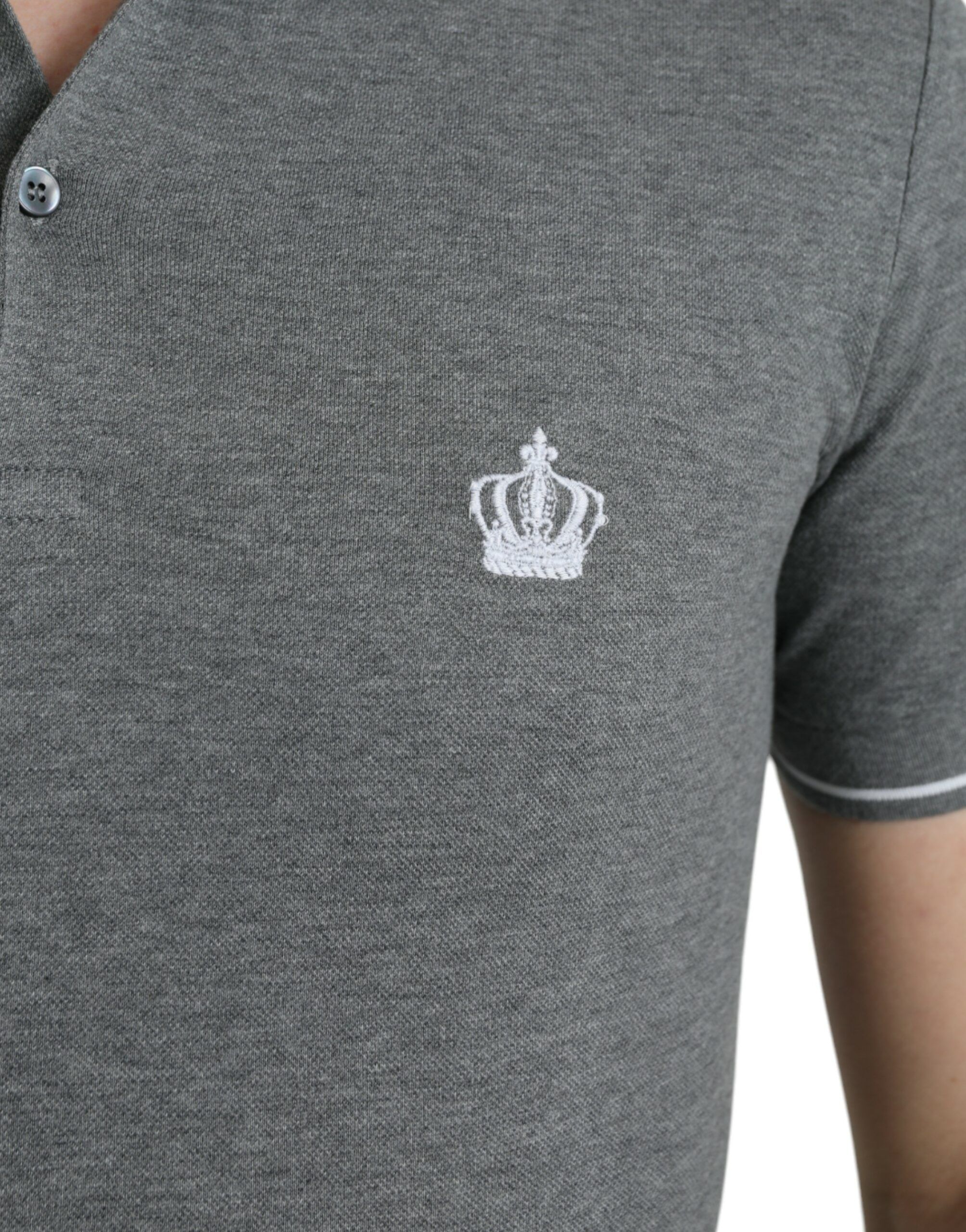 Collared Short Sleeve Crown Men's T-shirt - Dolce & Gabbana - Modalova