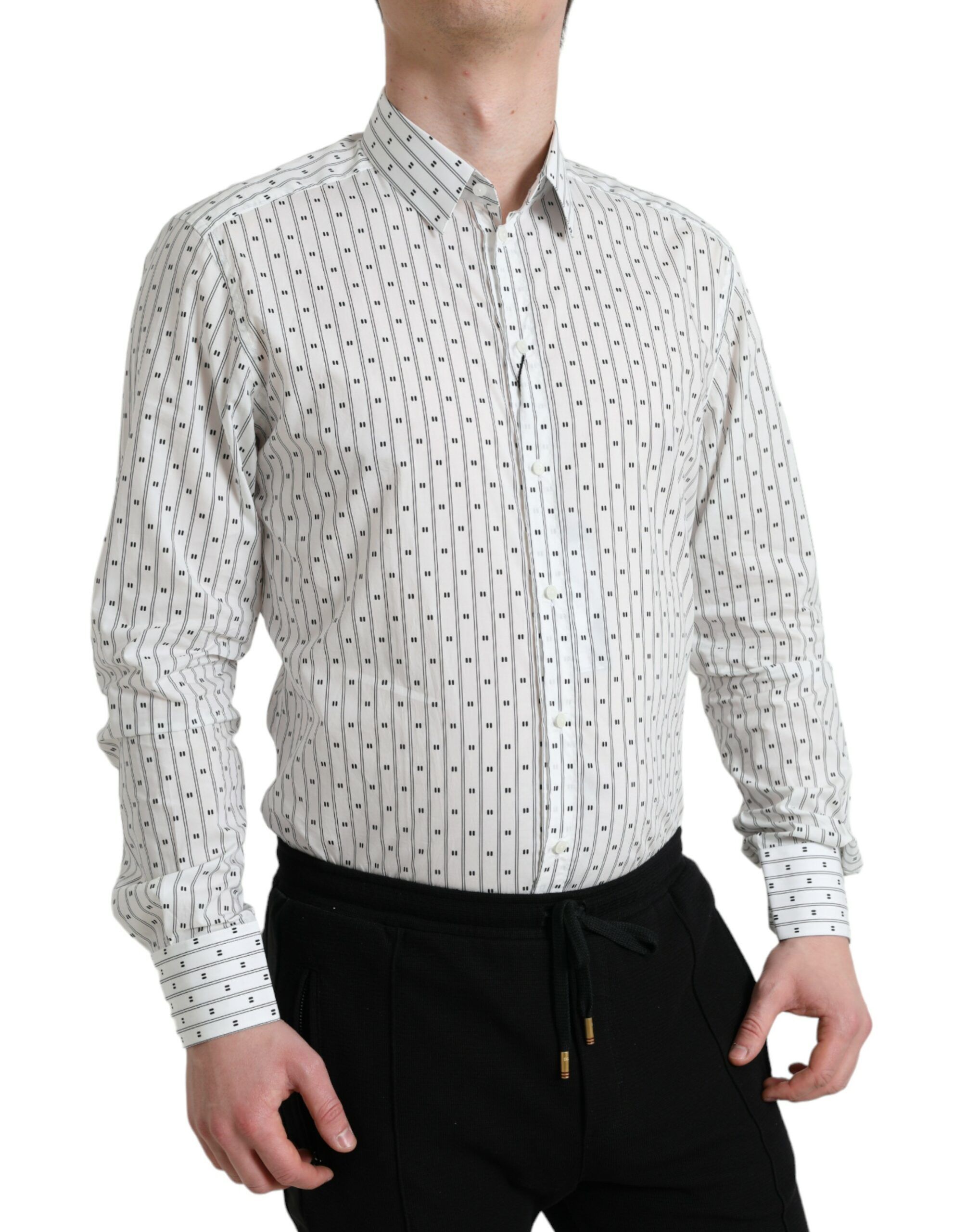 Patterned Men GOLD Formal Dress Men's Shirt - Dolce & Gabbana - Modalova