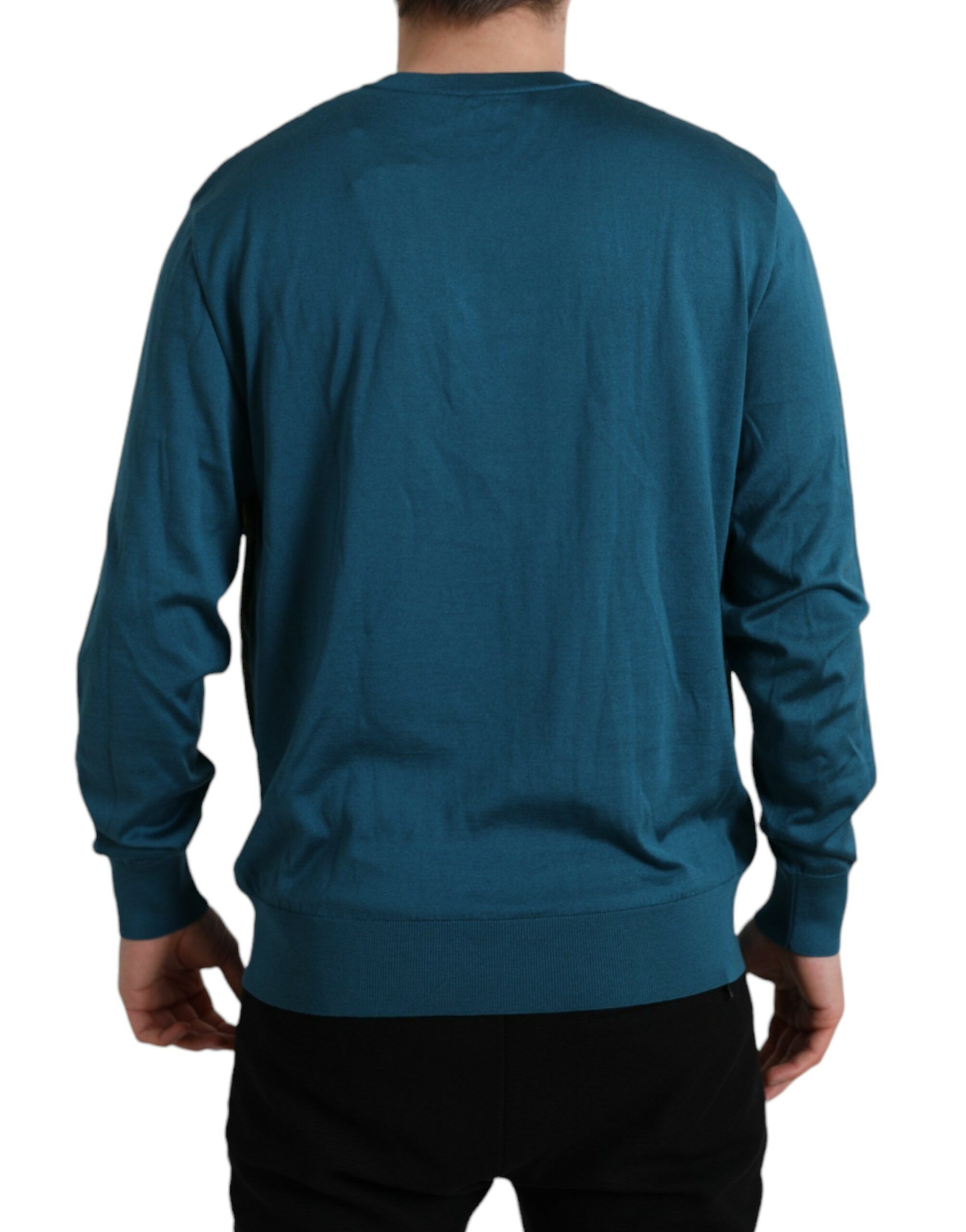Peacock Feather Pullover Men's Sweater - Dolce & Gabbana - Modalova