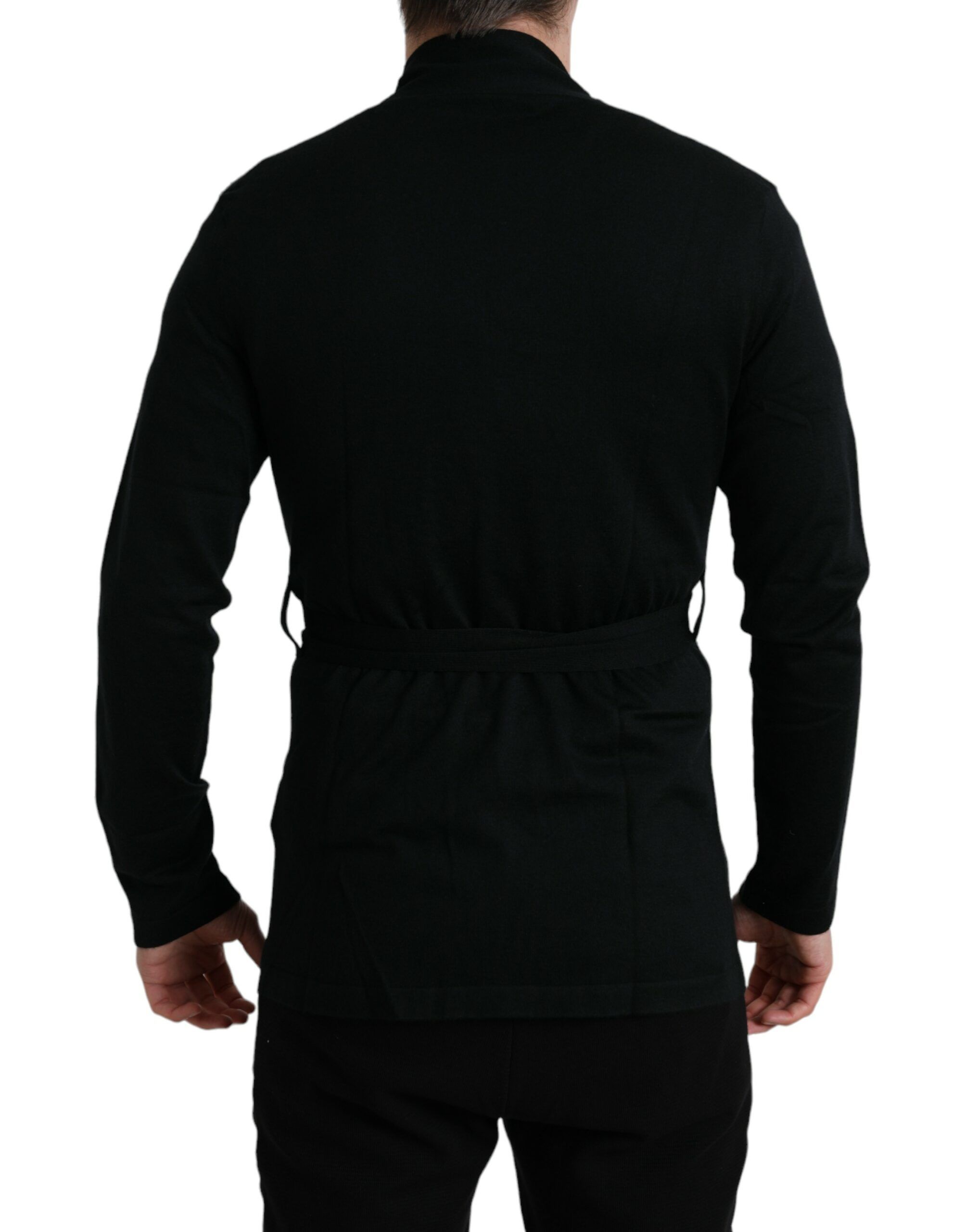 Cashmere Long Sleeves Belted Wrap Men's Robe - Dolce & Gabbana - Modalova
