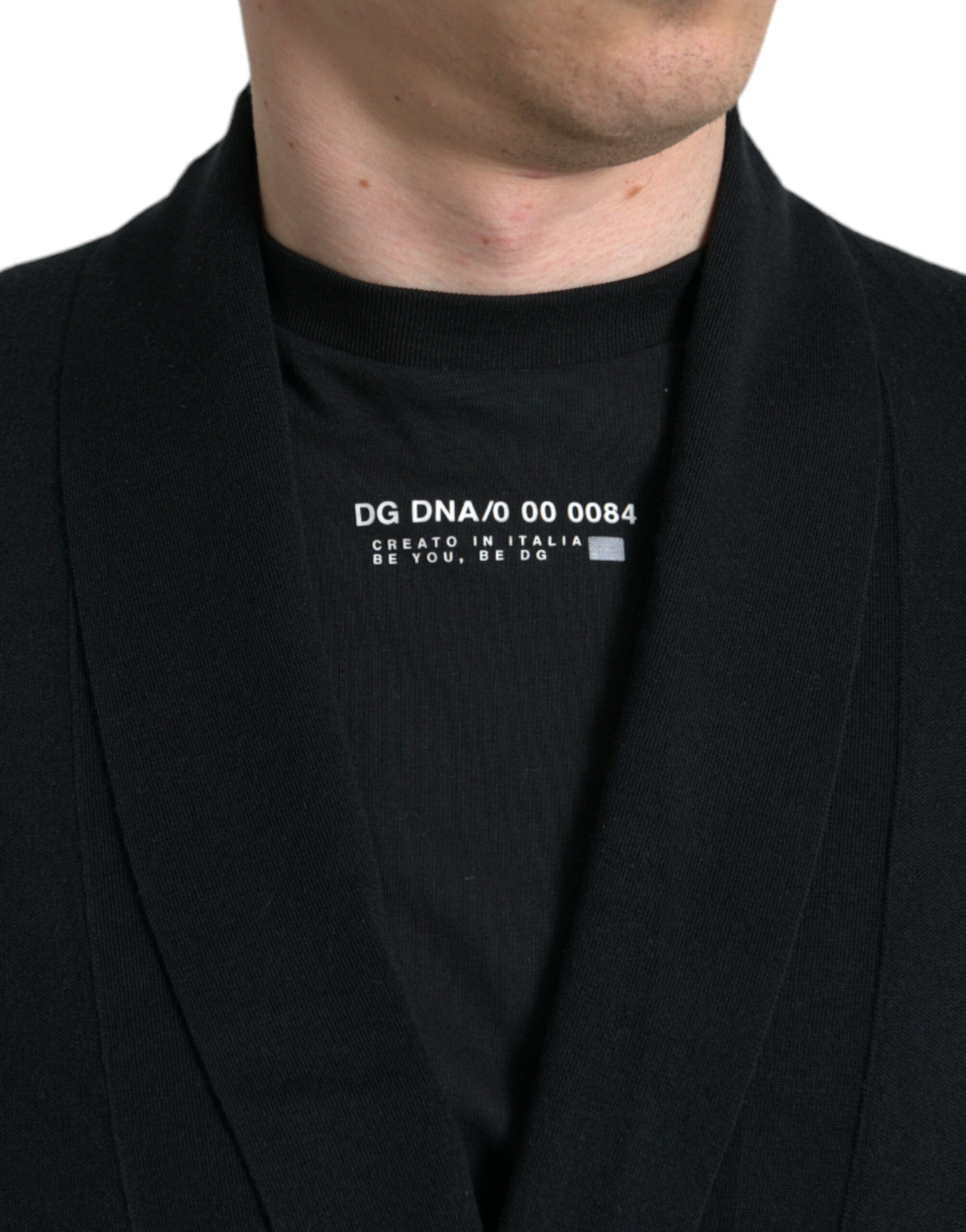 Cashmere Long Sleeves Belted Wrap Men's Robe - Dolce & Gabbana - Modalova