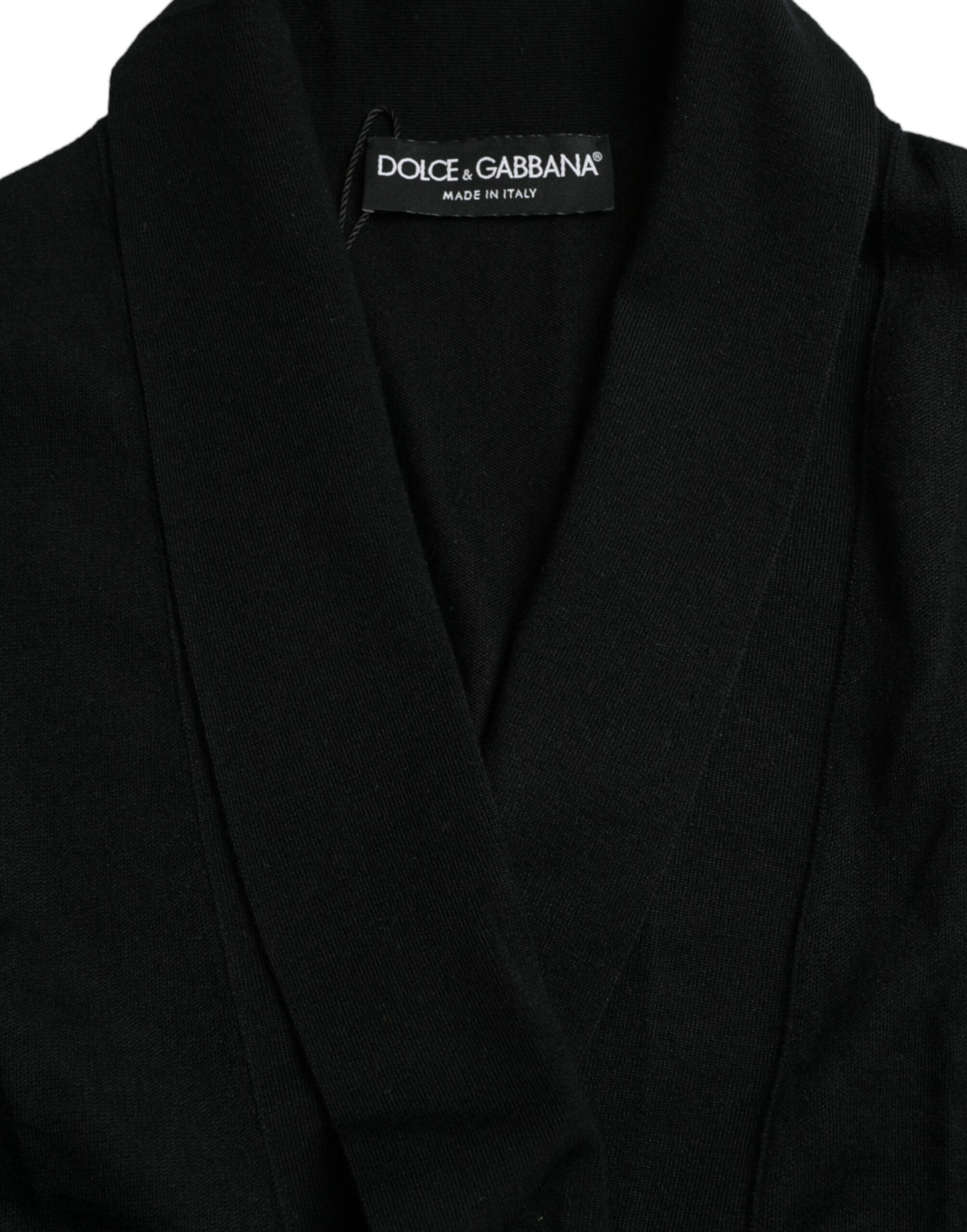 Cashmere Long Sleeves Belted Wrap Men's Robe - Dolce & Gabbana - Modalova