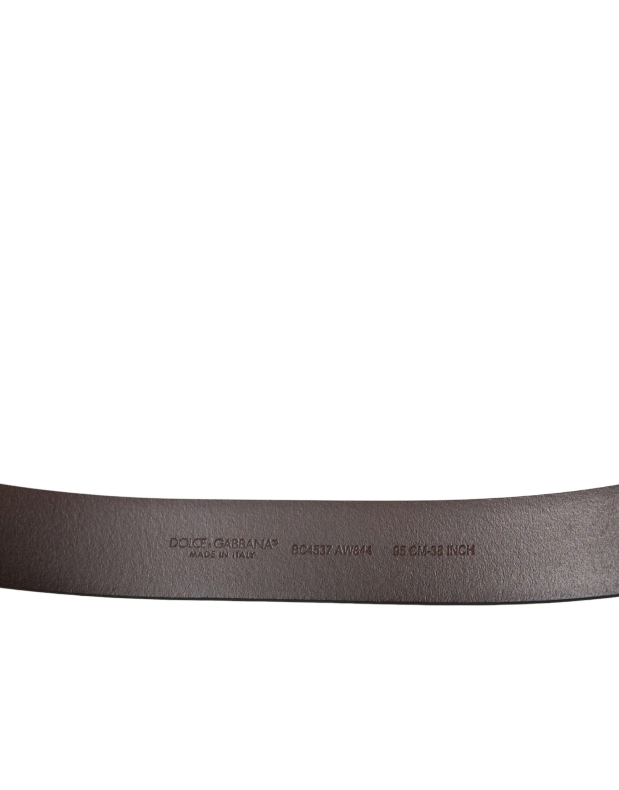 Calf Leather Gold Metal Buckle Men's Belt - Dolce & Gabbana - Modalova