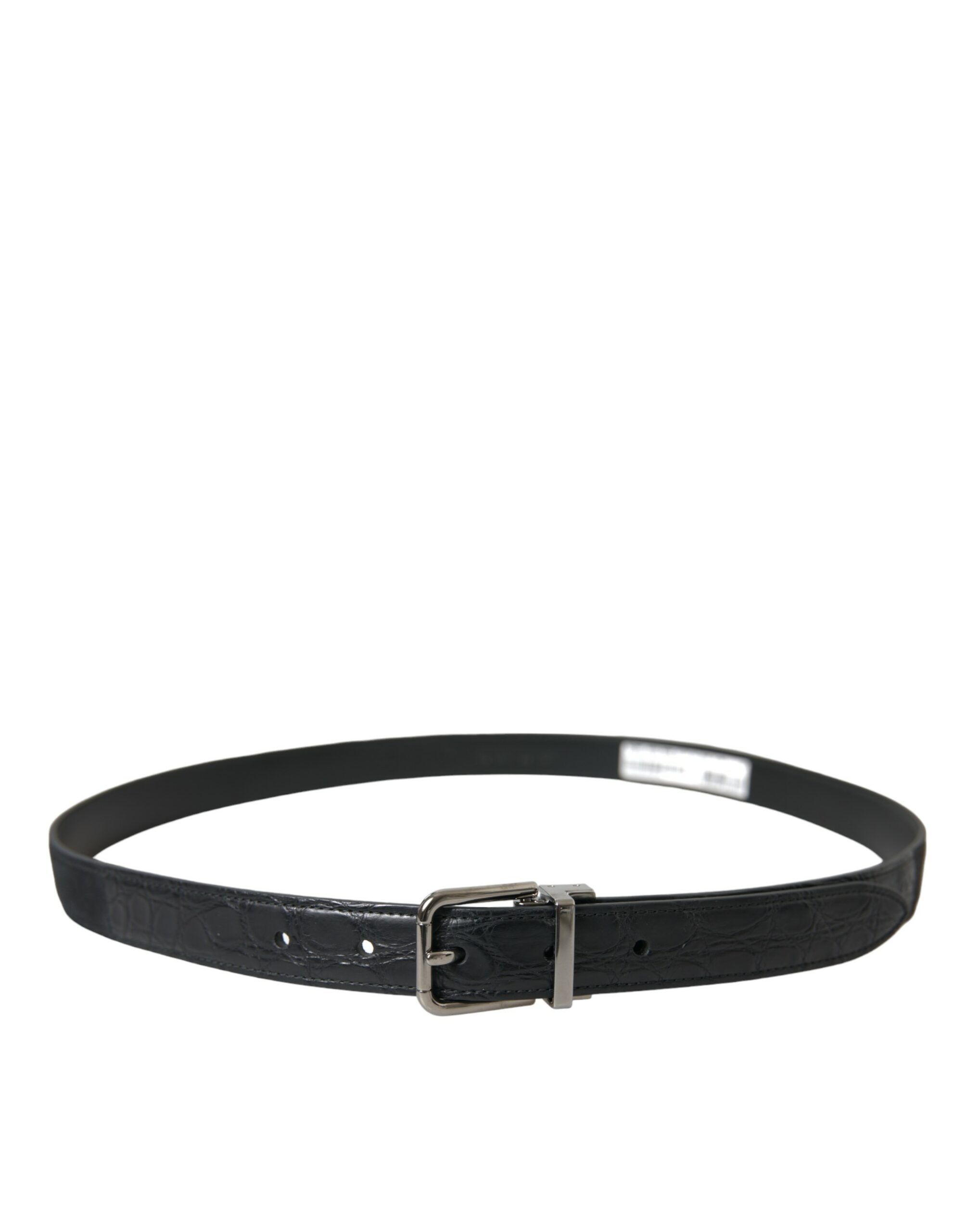 Leather Silver Metal Buckle Men's Belt - Dolce & Gabbana - Modalova