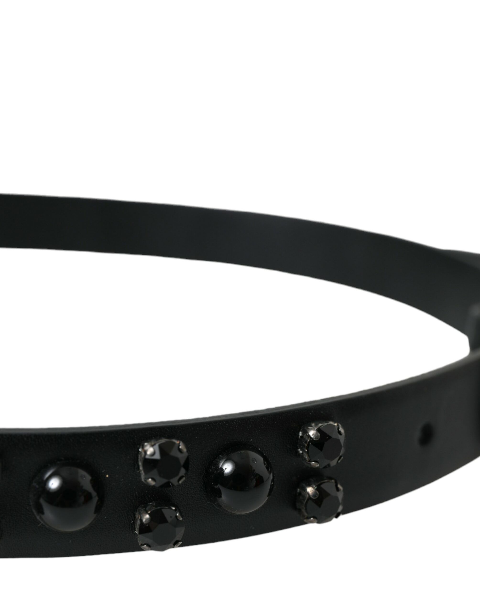 Embellished Leather Engraved Buckle Women's Belt - Dolce & Gabbana - Modalova