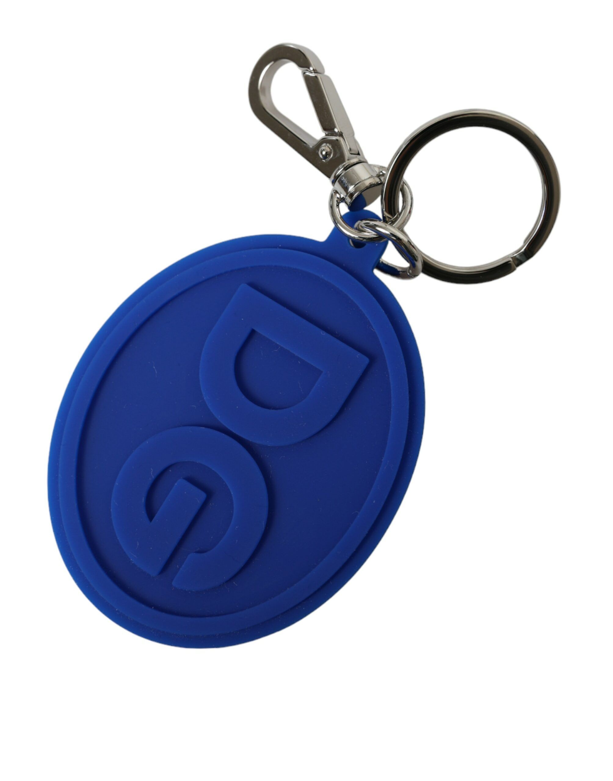 Rubber DG Logo Silver Brass Metal Keyring Women's Keychain - Dolce & Gabbana - Modalova