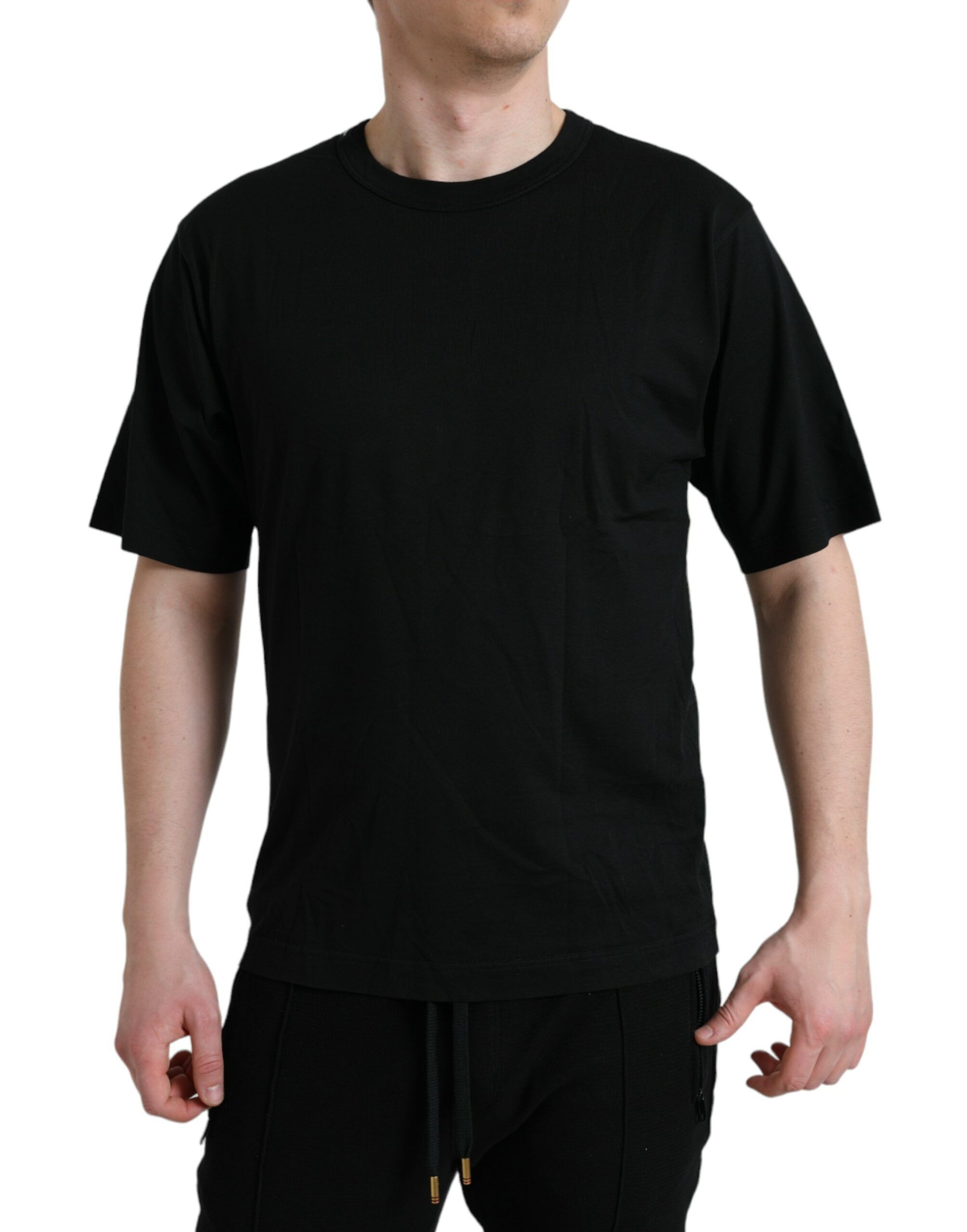 Logo Embossed Crew Neck Short Sleeves Men's T-shirt - Dolce & Gabbana - Modalova