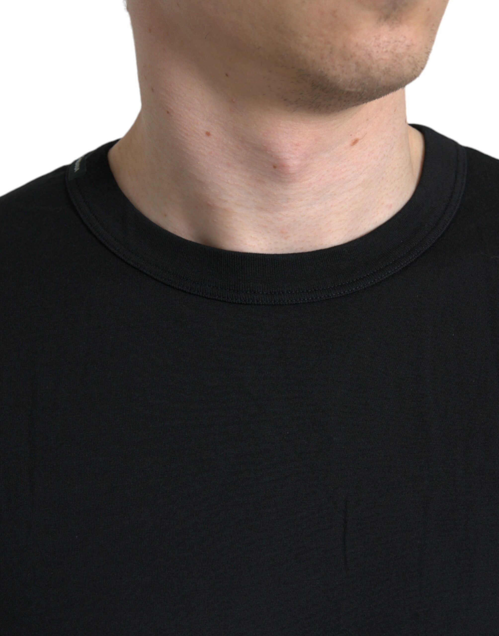 Logo Embossed Crew Neck Short Sleeves Men's T-shirt - Dolce & Gabbana - Modalova